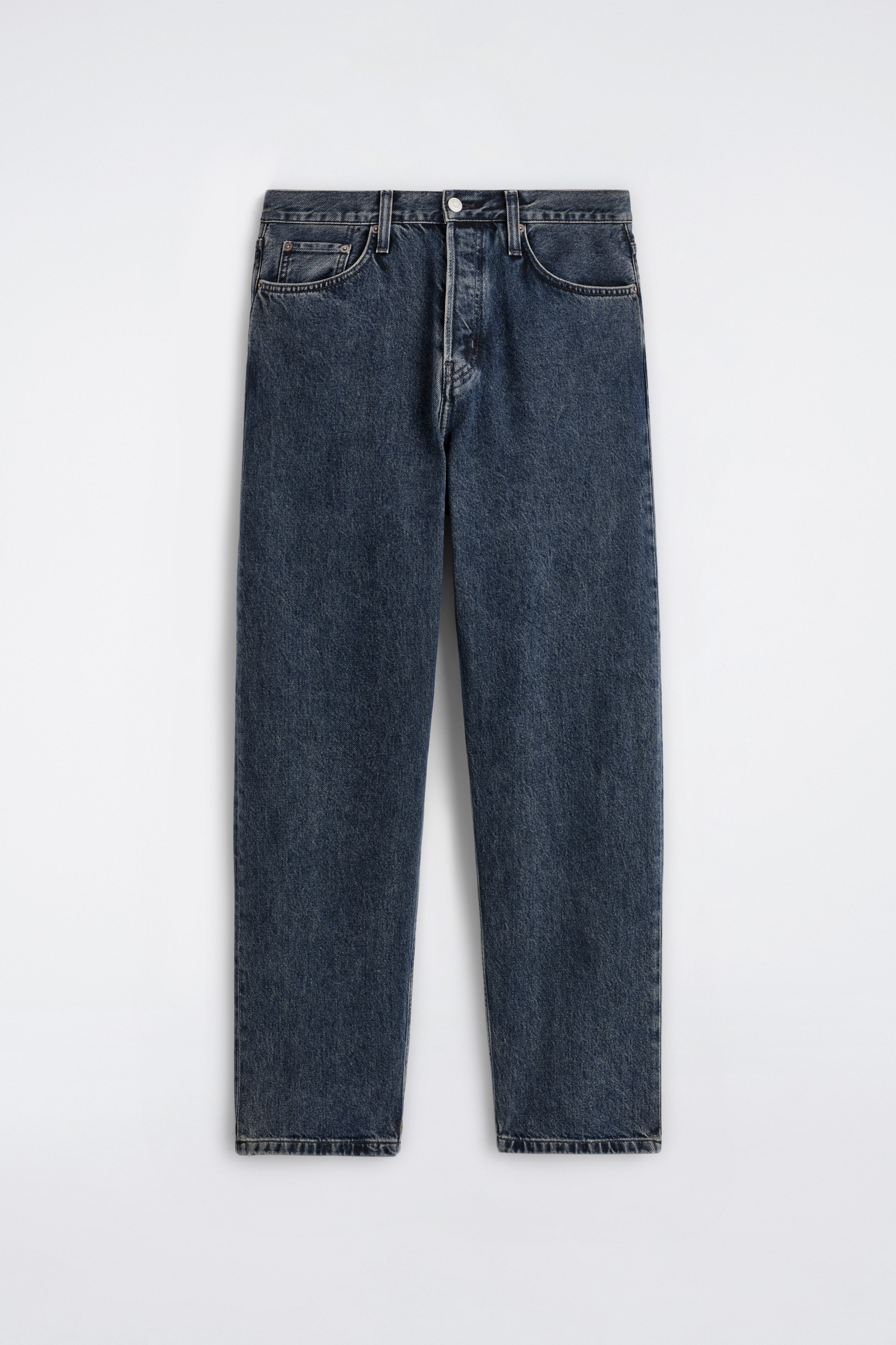 RIDER RELAXED-FIT STRAIGHT-LEG JEANS - DARK BLUE | COS US