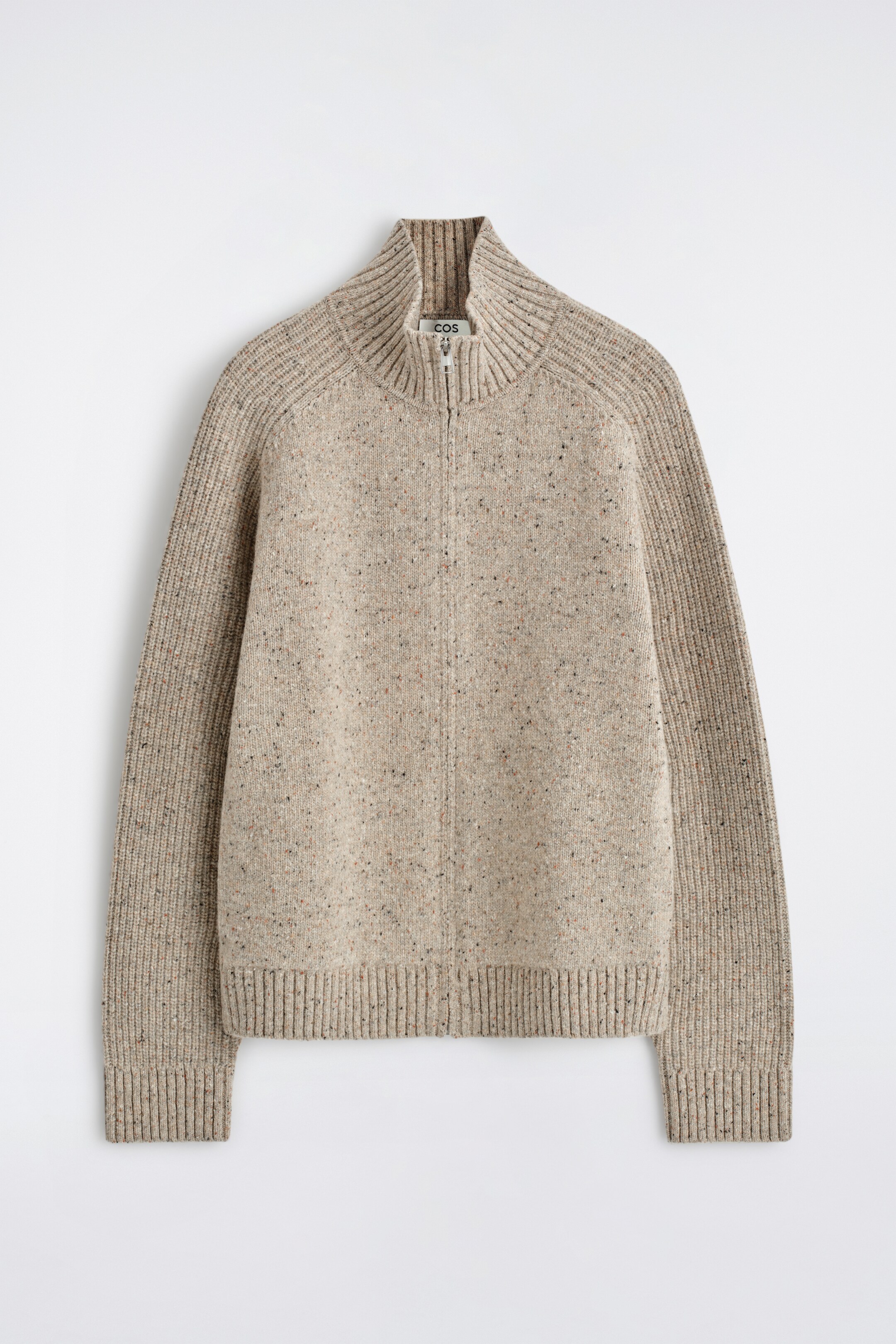 Agrandir l'image: CARDIGAN DEMI-ZIPPÉ EN LAINE EFFET DONEGAL - BEIGE CHINÉ - HOMME | H&M FR 6