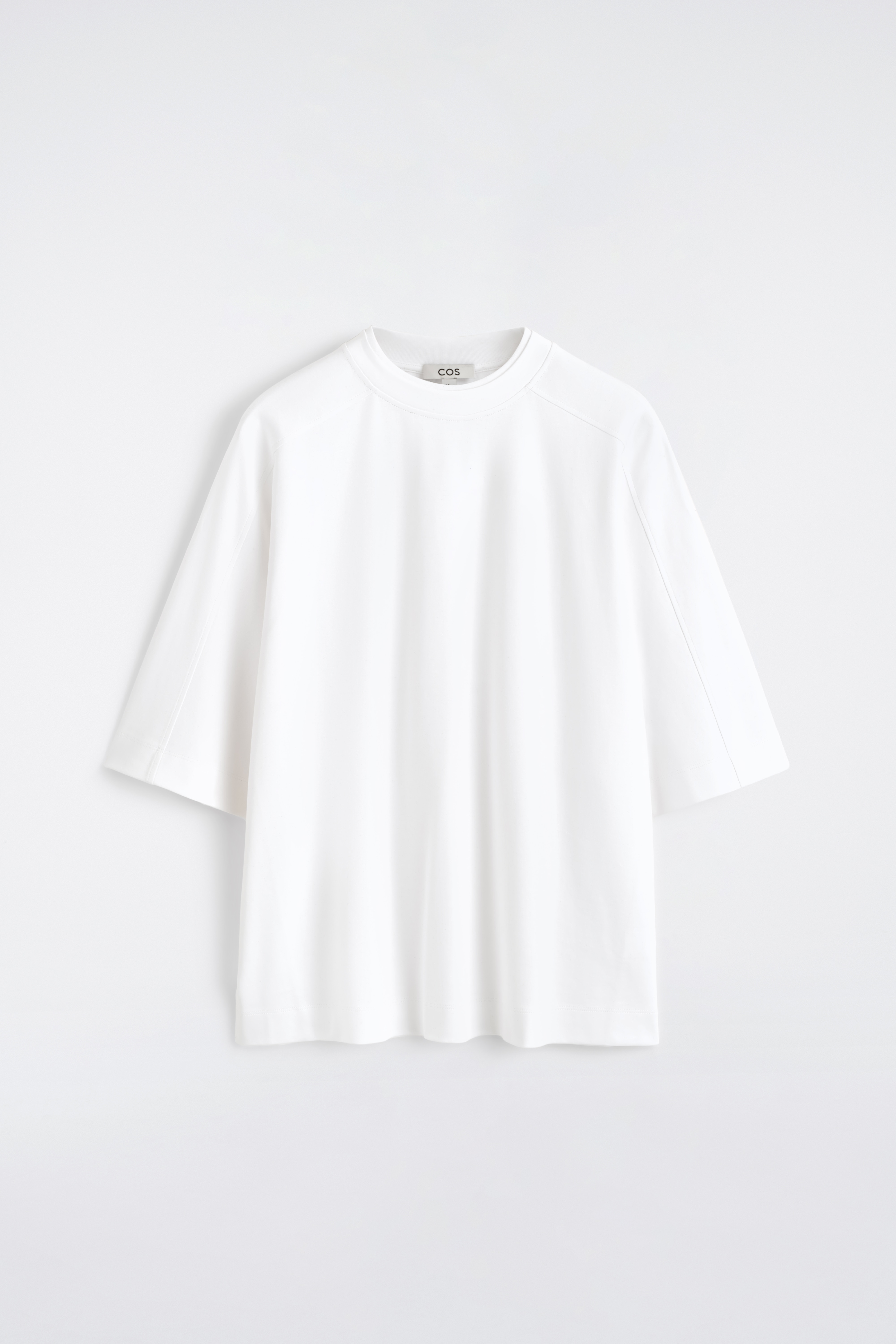 OVERSIZED-T-SHIRT AUS INTERLOCK-BAUMWOLLE - WEISS