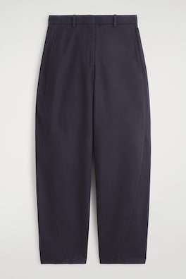 BARREL-LEG COTTON CHINOS — NAVY 2