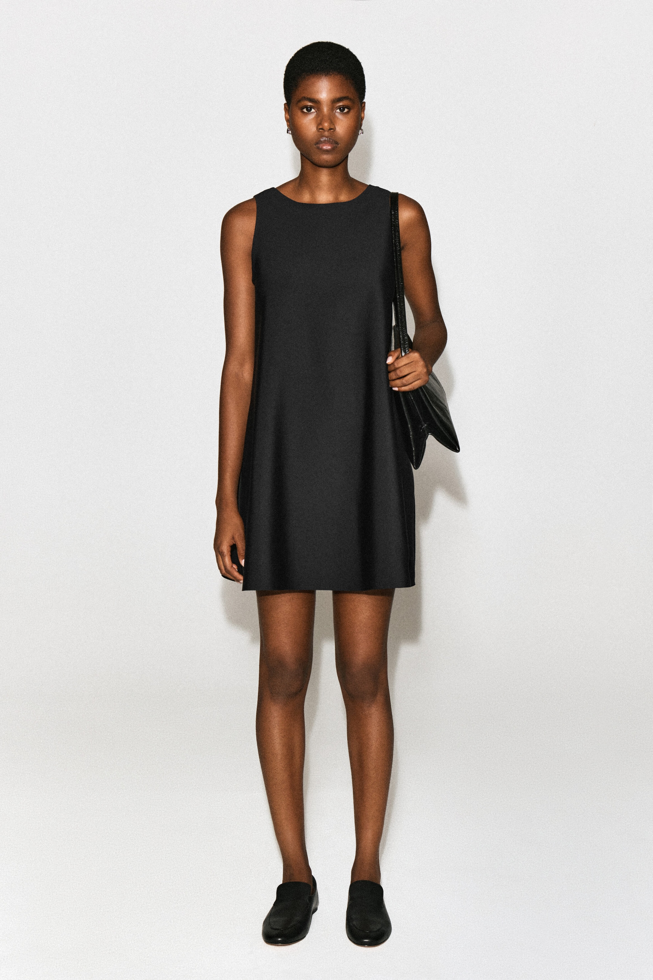 black a line mini dress Camille Pair with your favorite knee Flying Tomato Black Faux Leather