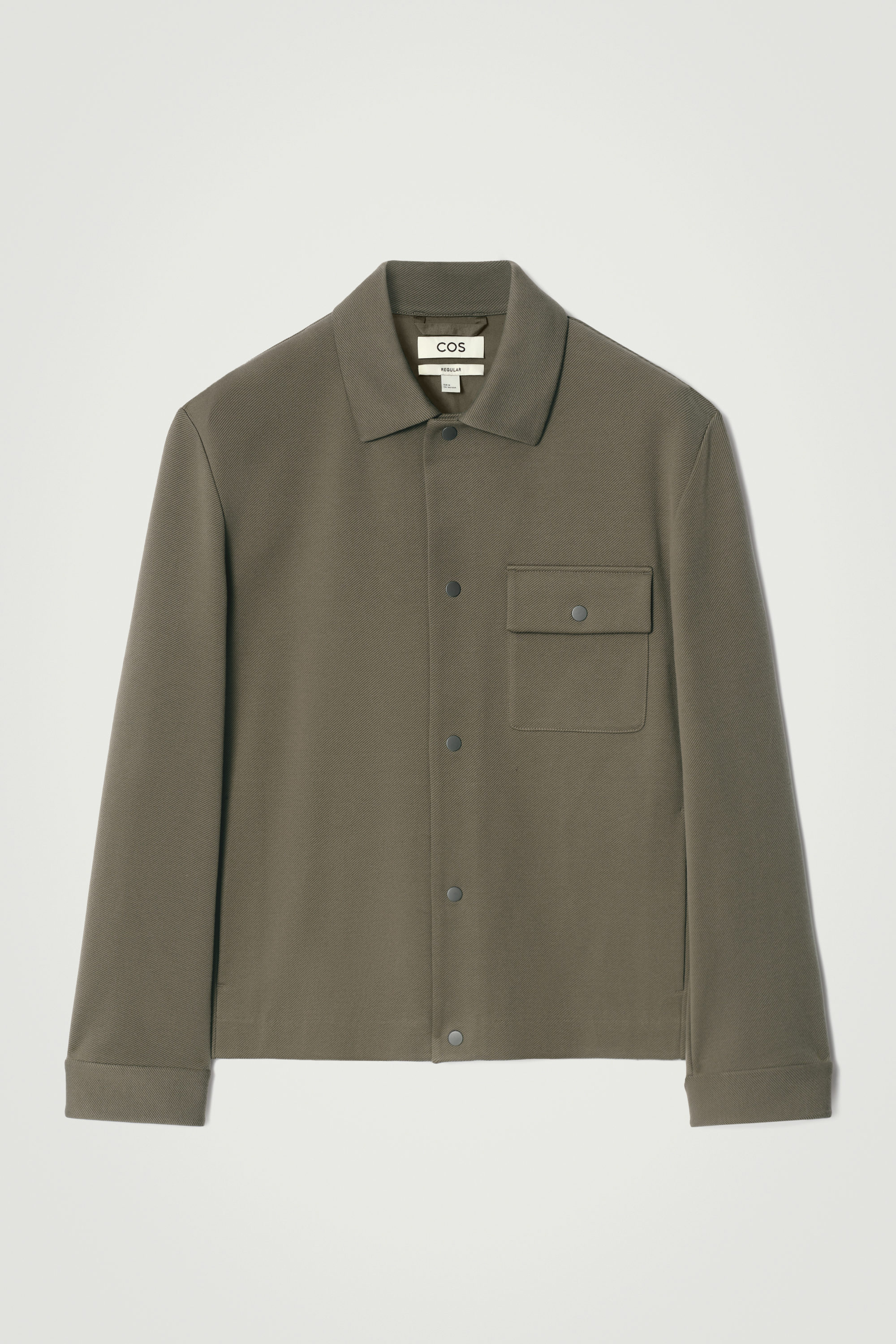 twill half shirt jacket / ジャケット / dium JERSEY-TWILL SHIRT JACKET - DARK KHAKI | COS