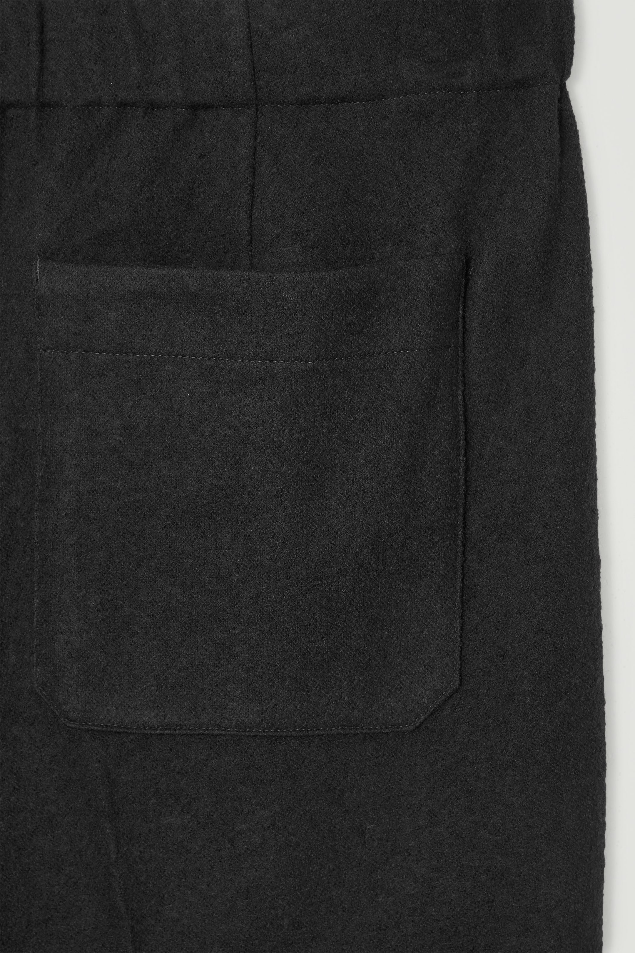 ELASTICATED WOOL TROUSERS