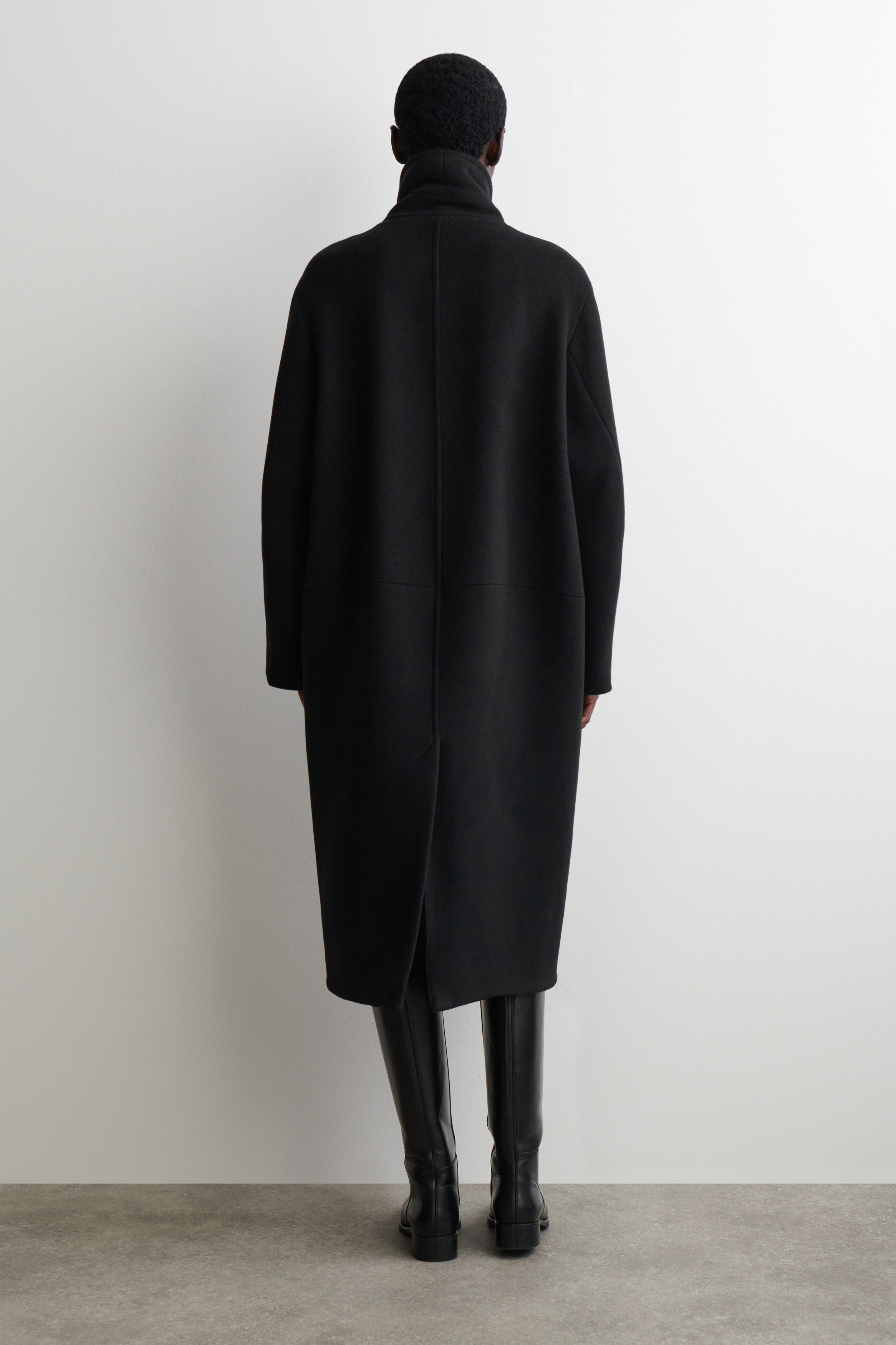 VU ヴウ long wide coat black super120’sウール VU ヴウ long wide coat vu-a23-c20[BLACK]