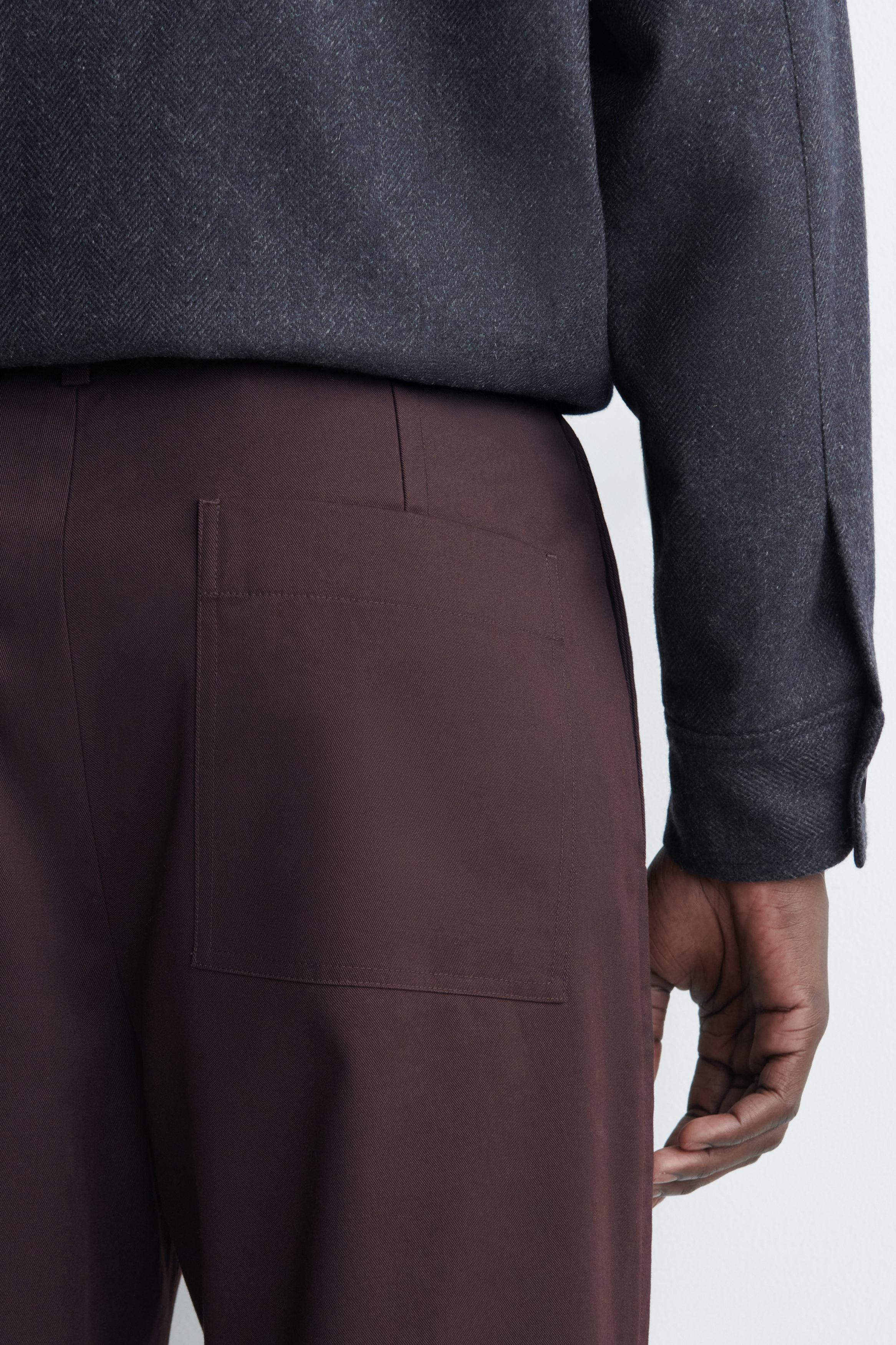 CROPPED COTTON RELAXED-FIT STRAIGHT-LEG PANTS - thumbnail 3