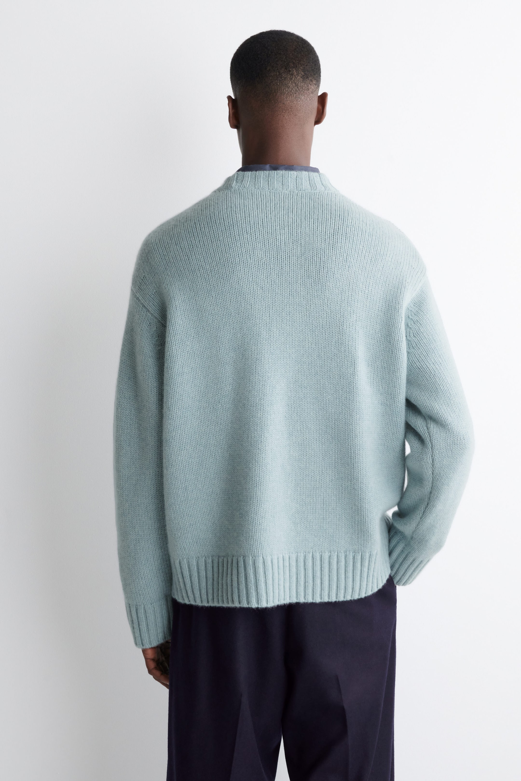 CHUNKY PURE CASHMERE CREW-NECK SWEATER