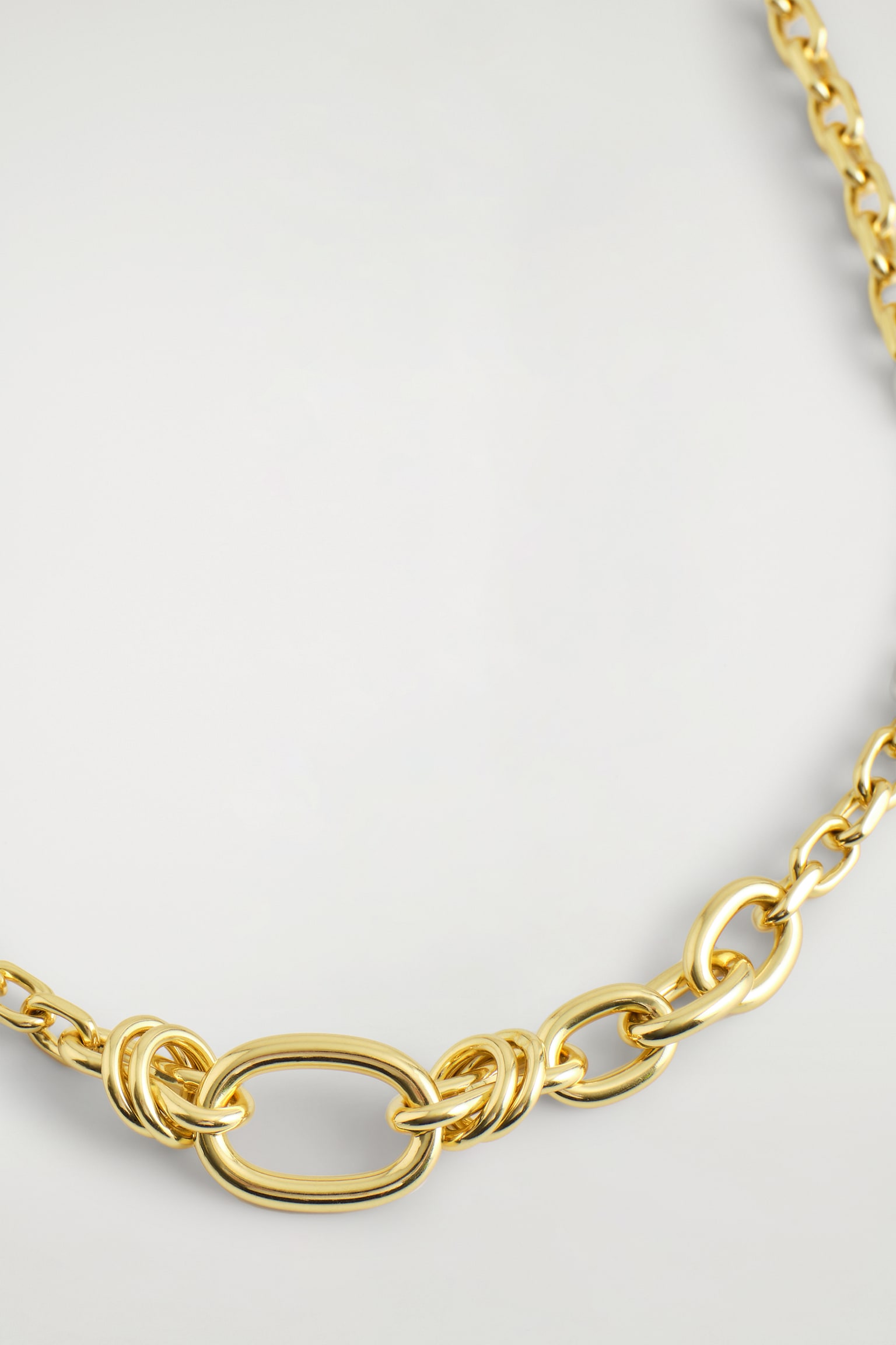 COLLIER CHAÎNE ASYMÉTRIQUE - DORÉ/ARGENTÉ - 3