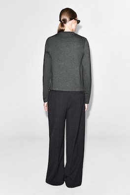 CLEAN CUT LONG-SLEEVED T-SHIRT — DARK-GRAY MÉLANGE 4