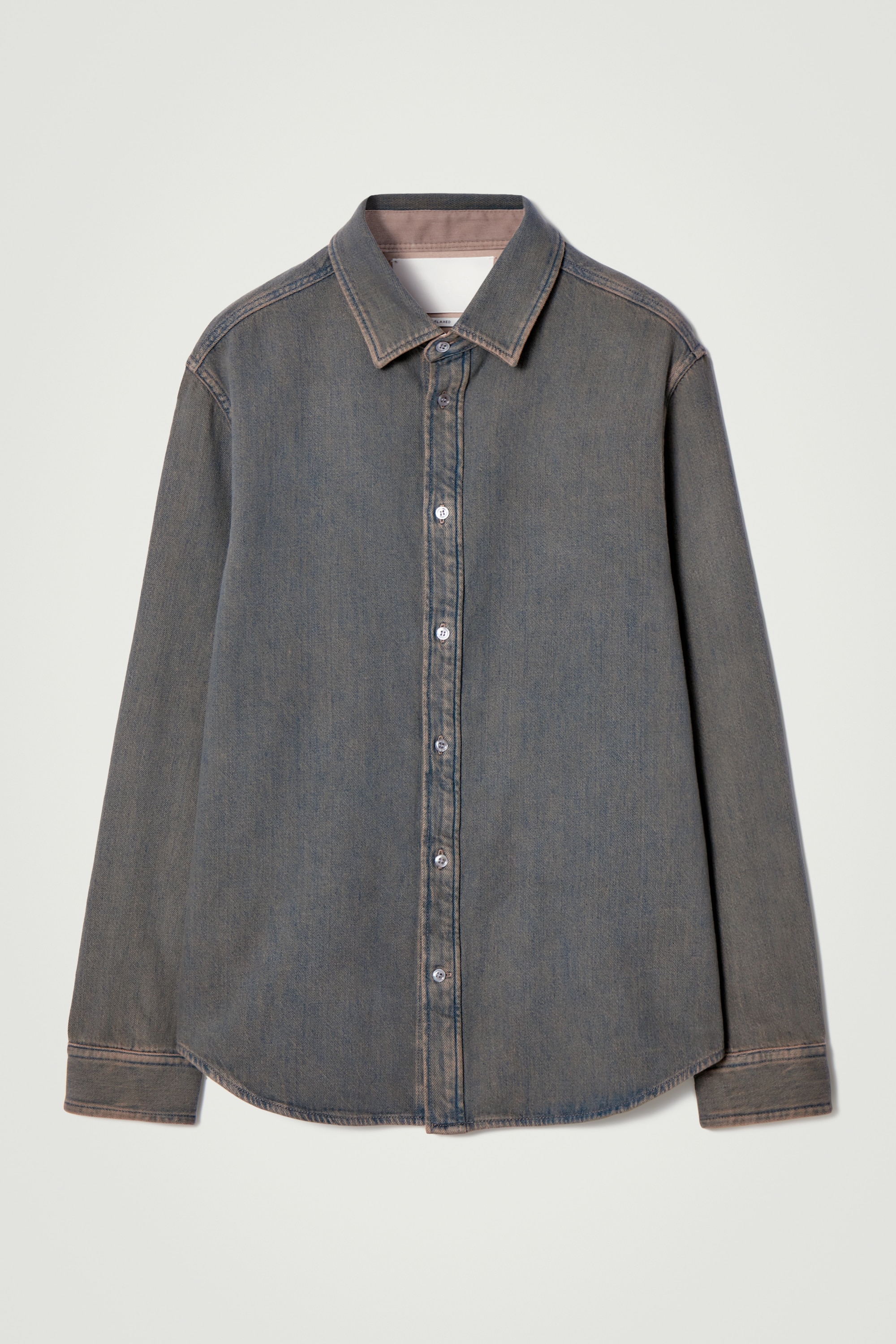 RELAXED DENIM SHIRT - APRICOT OVERDYE