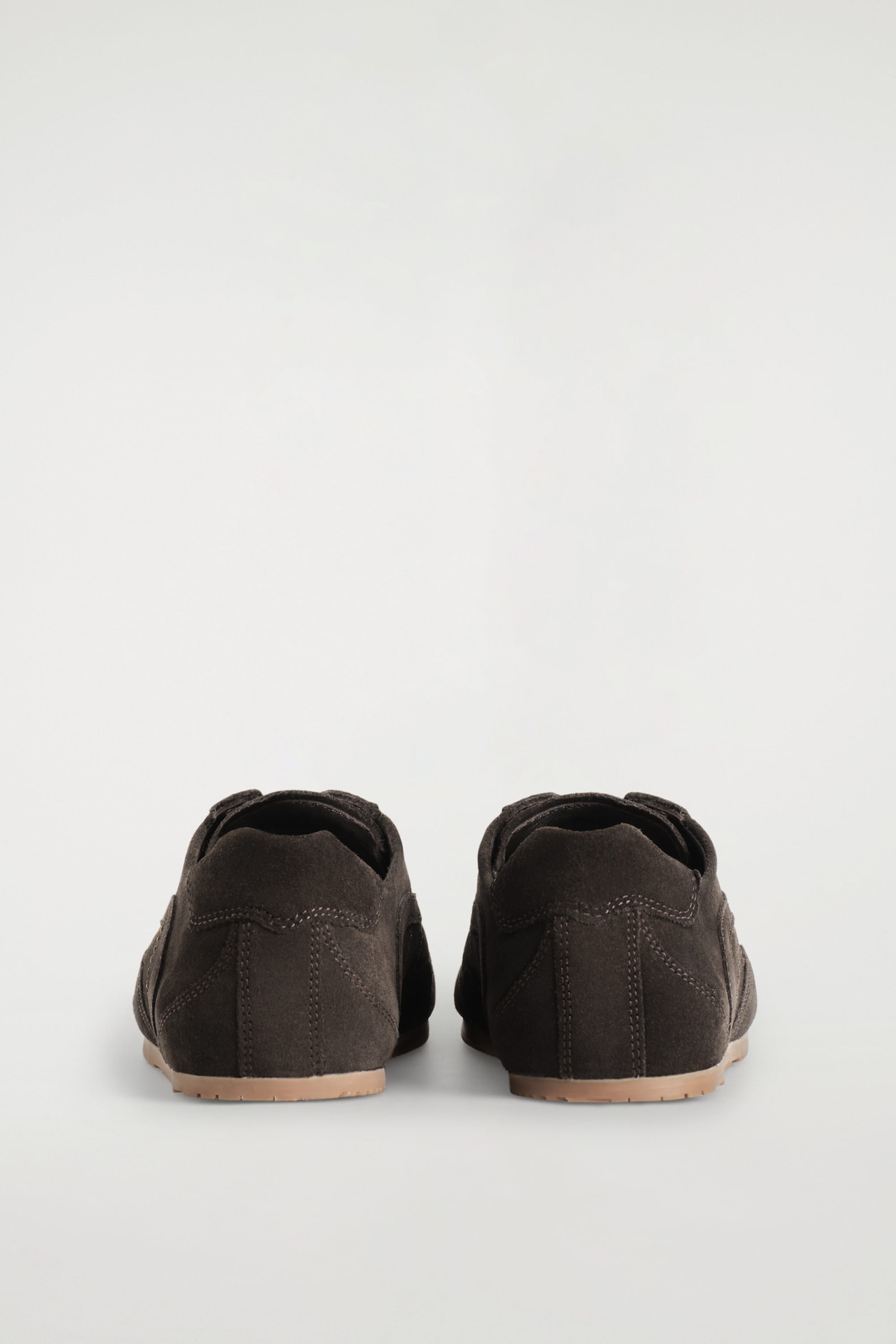 MINIMAL LEATHER TRAINERS — DARK BROWN