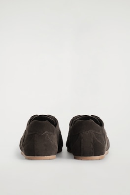 MINIMAL LEATHER TRAINERS — DARK BROWN 2