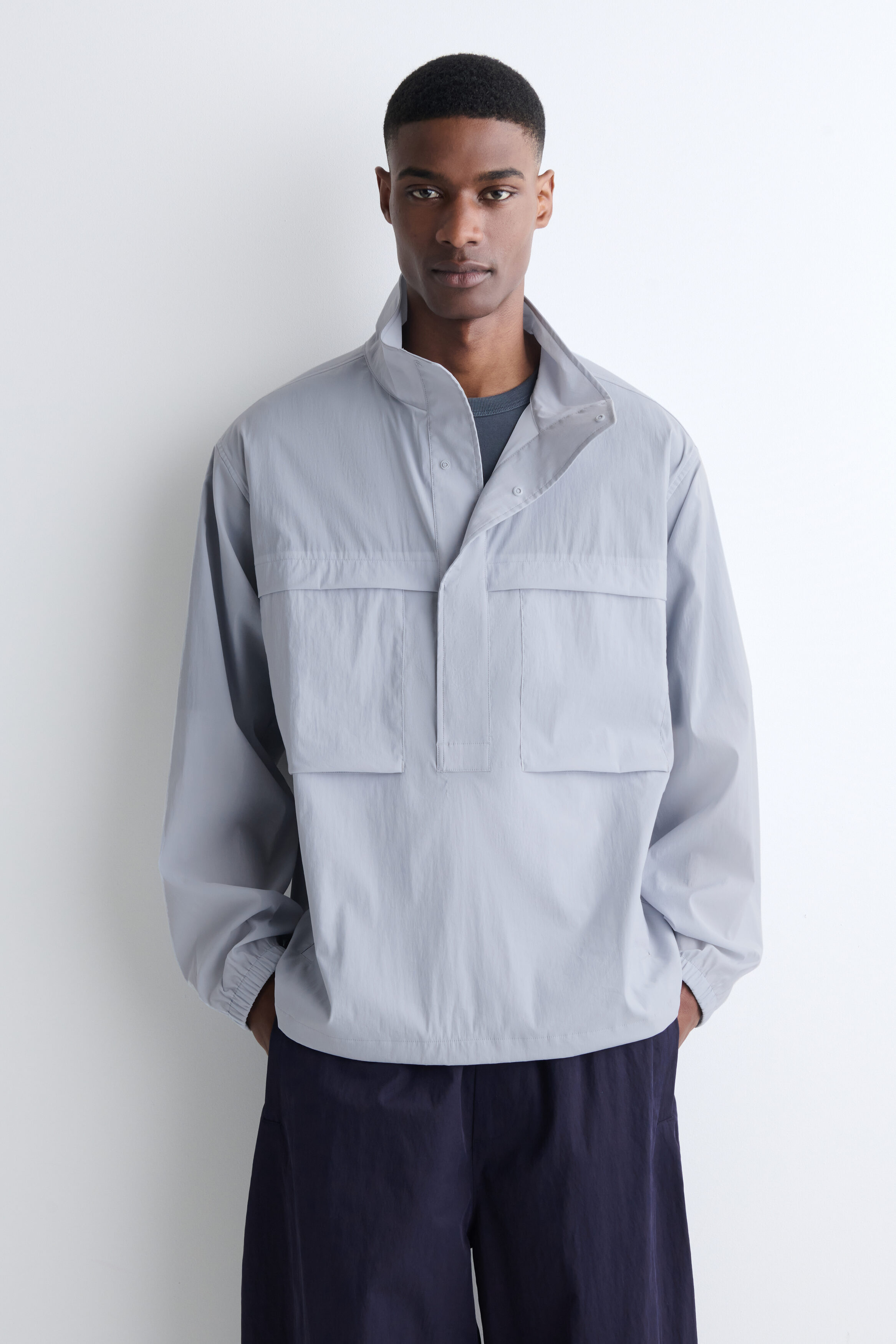 OVERSIZED WATER-RESISTANT ANORAK JACKET - LIGHT BLUE | COS US