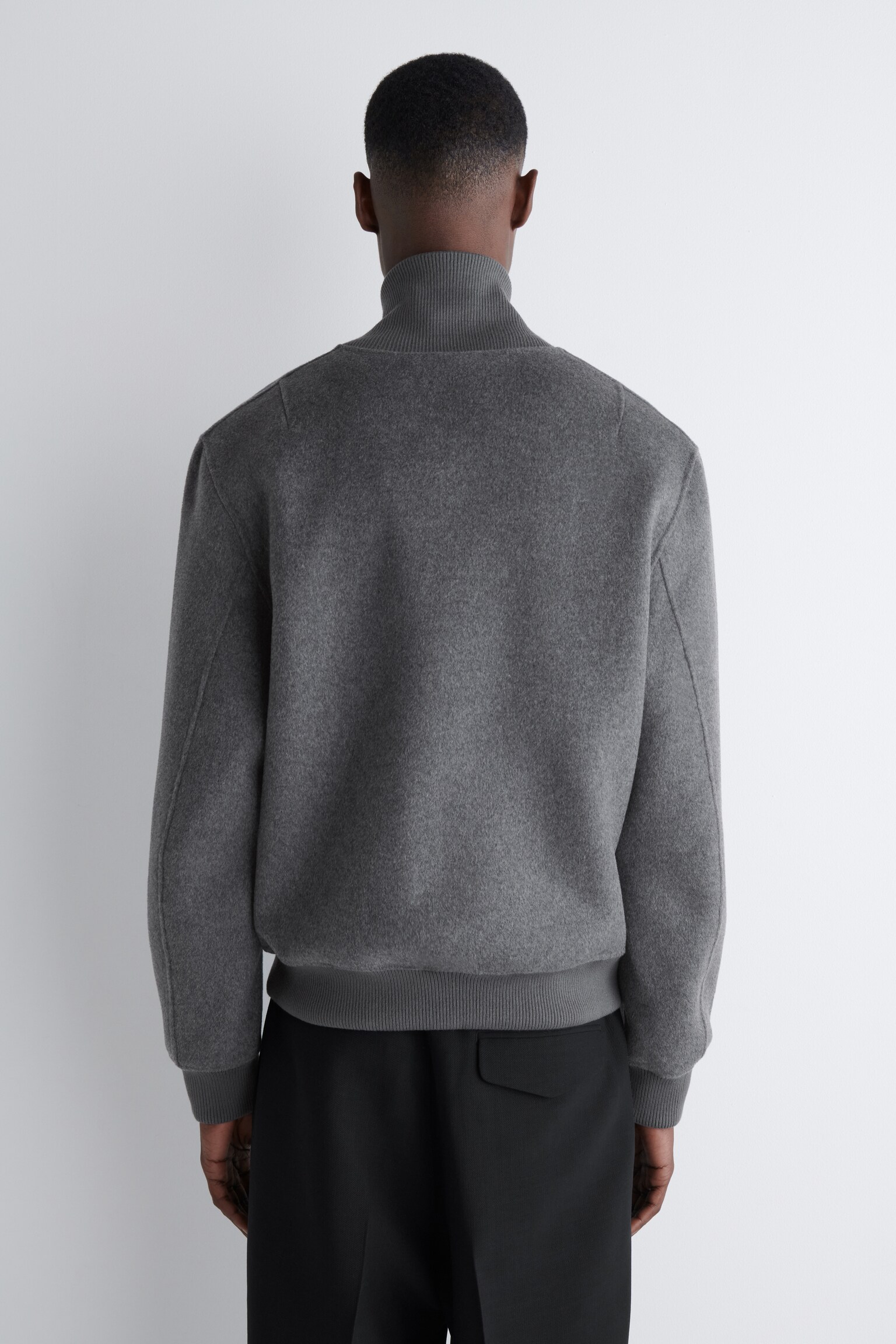 CHAQUETA BOMBER DE LANA - GRIS OSCURO - 6