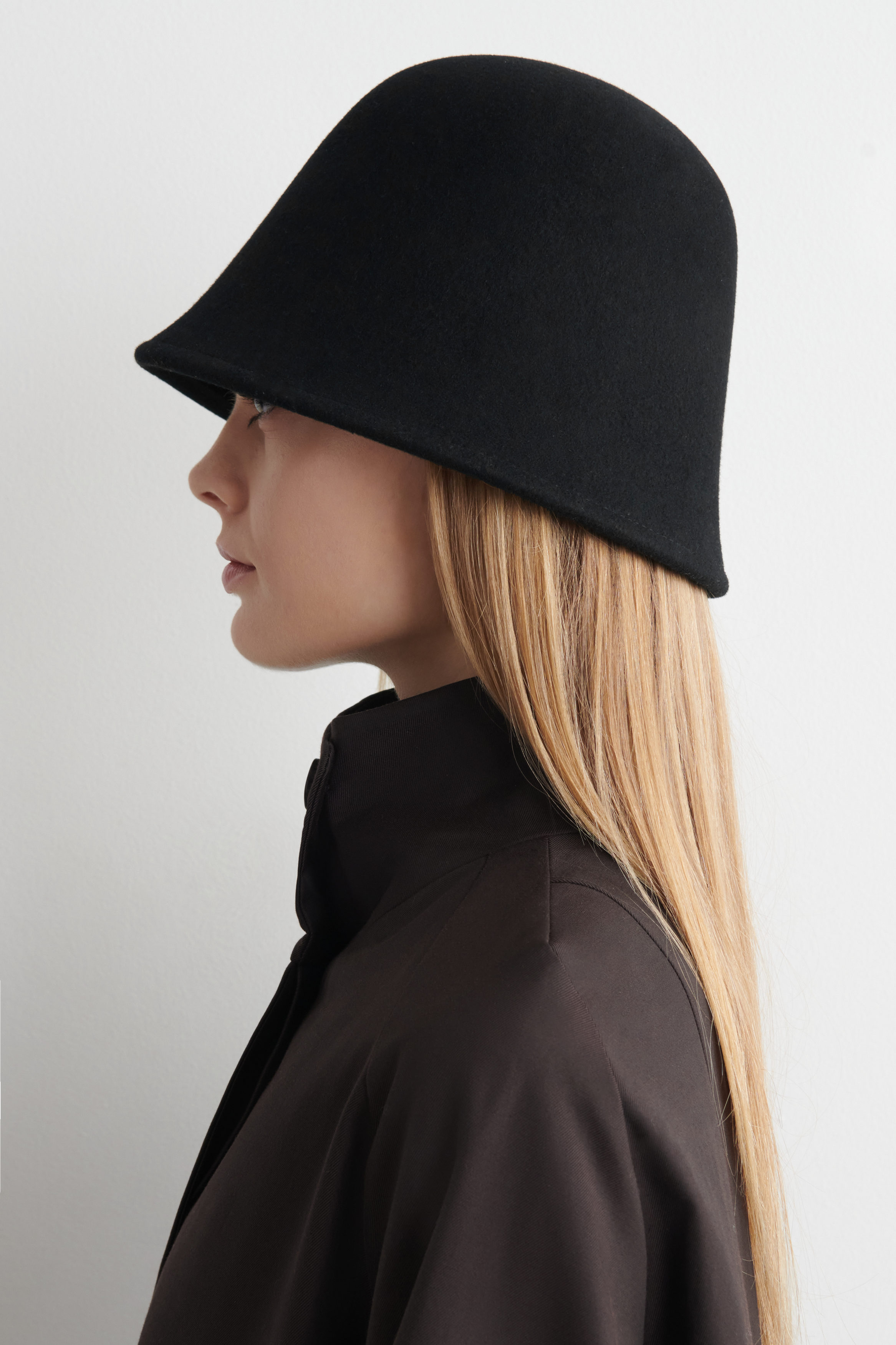 FELTED-WOOL BUCKET HAT - BLACK | COS US