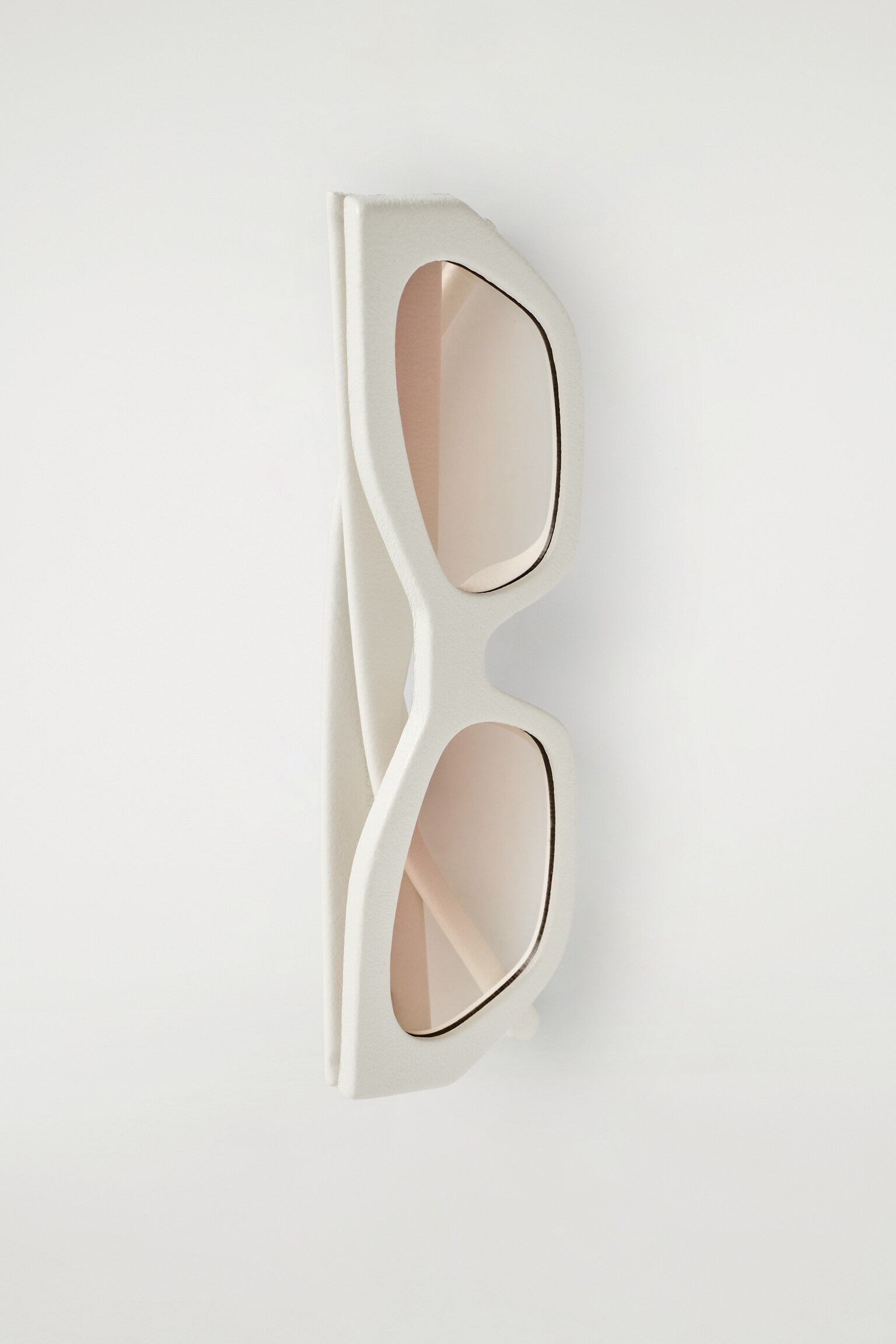 GAFAS DE SOL CAT-EYE DE PIEL - TIZA / ROSA/MARRÓN - 4