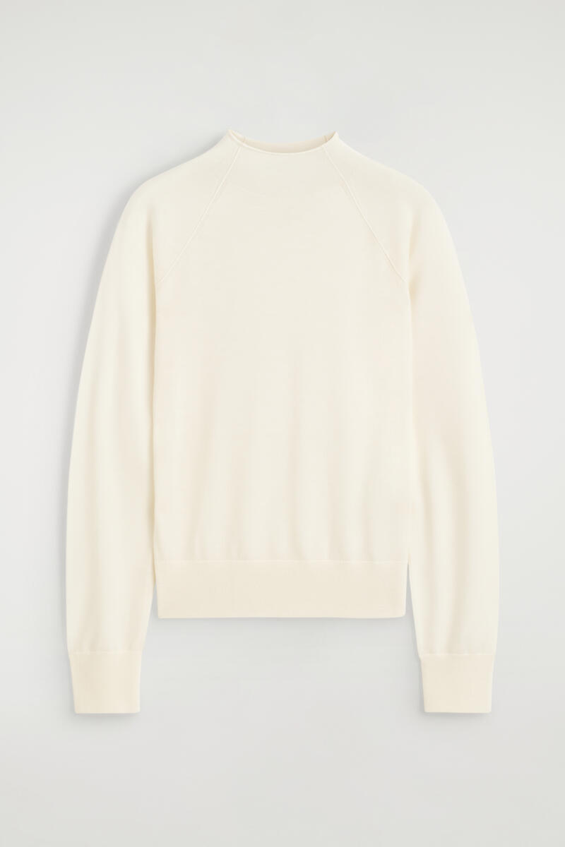 Merino Wool Funnel-Neck Sweater