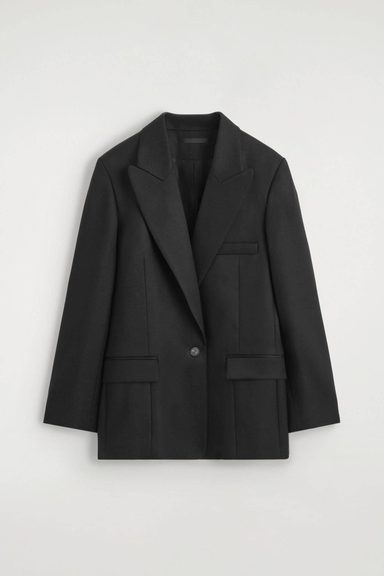 WAISTED TAILORED WOOL BLAZER — CARBON
