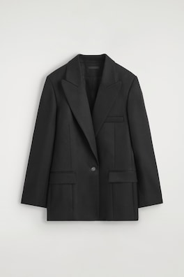 WAISTED TAILORED WOOL BLAZER — CARBON 15