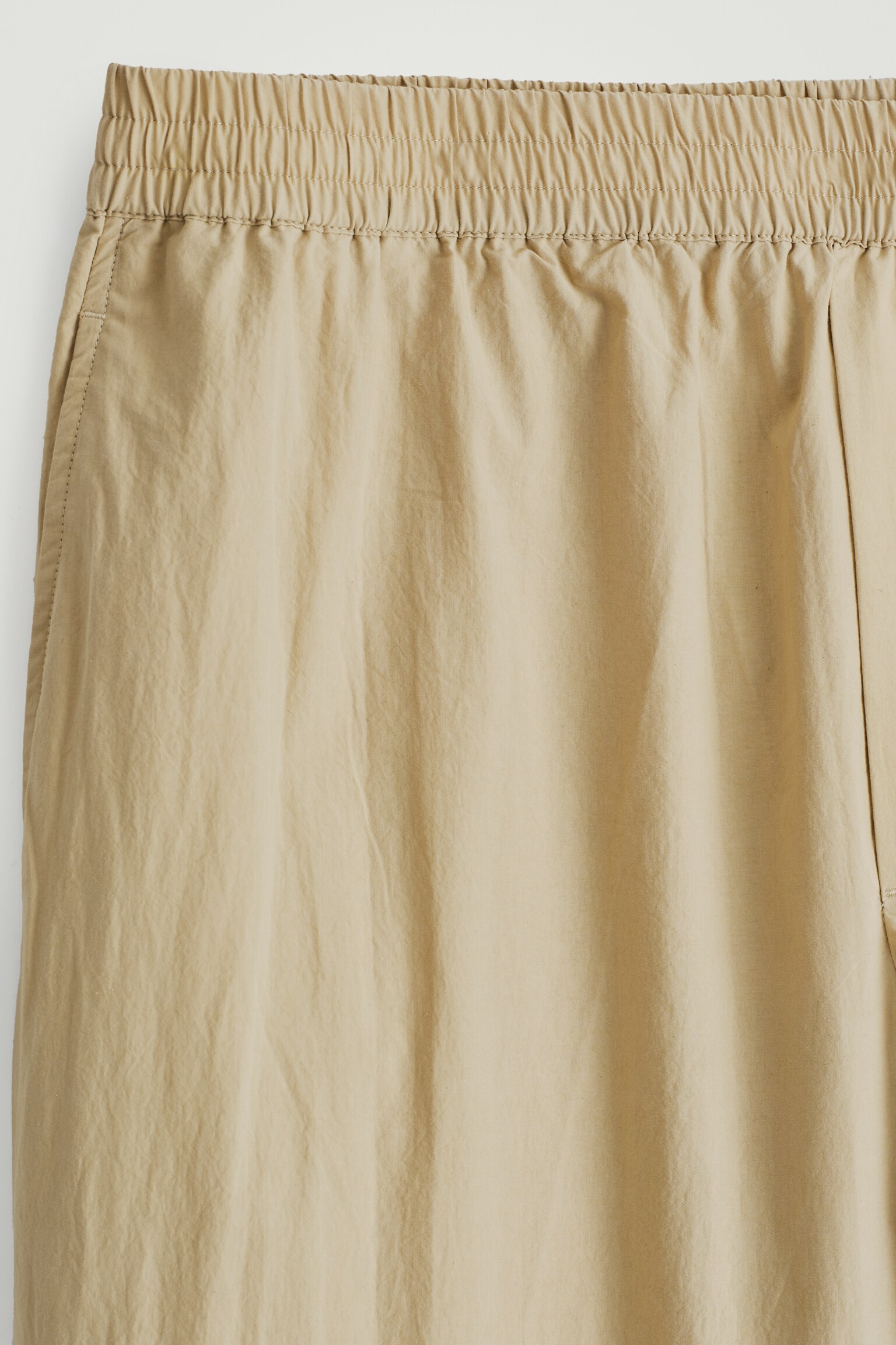 PANTALON TAILLE ÉLASTIQUÉ EN COTON - BEIGE/BLEU/BLEU MARINE - 6