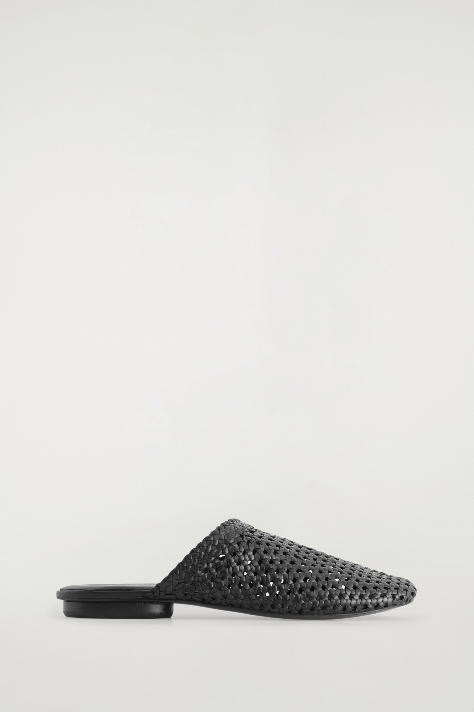 BRAIDED LEATHER MULES - BLACK - 2