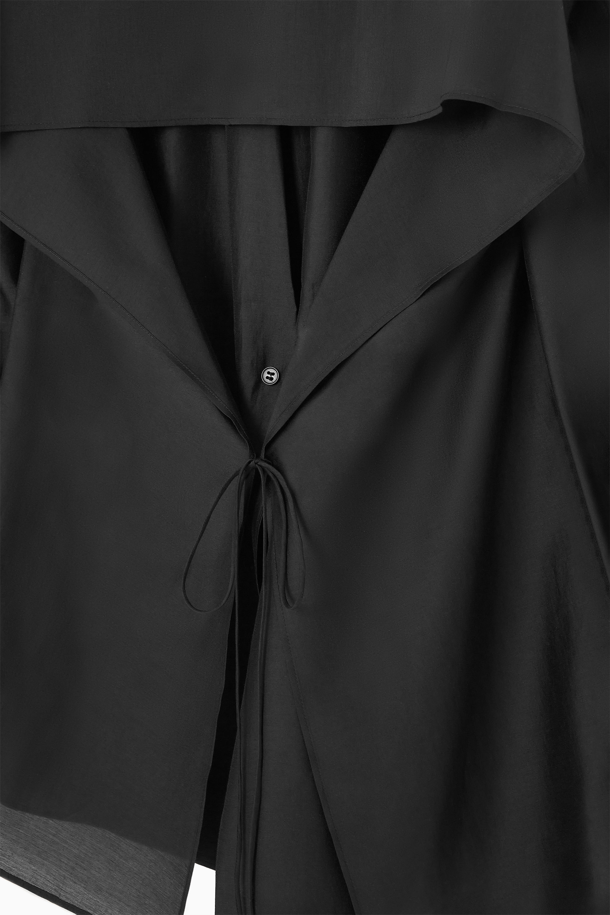 REGULAR DRAPED OPEN-BACK BLAZER - BLACK | COS DE