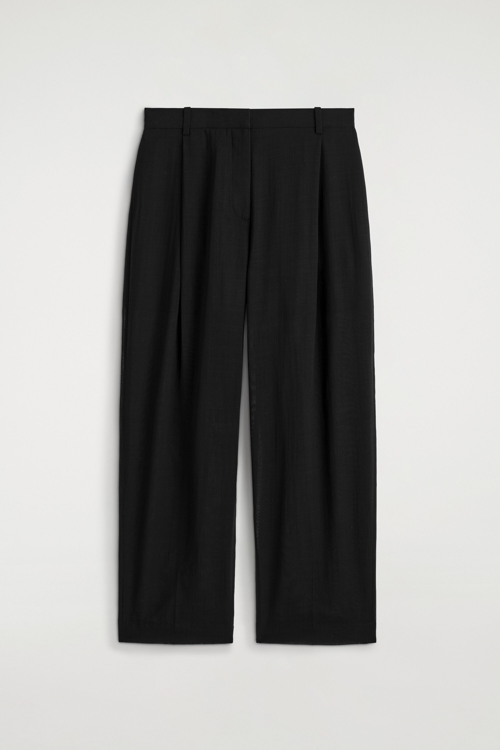 Fluid Wool-voile Straight-leg Pants