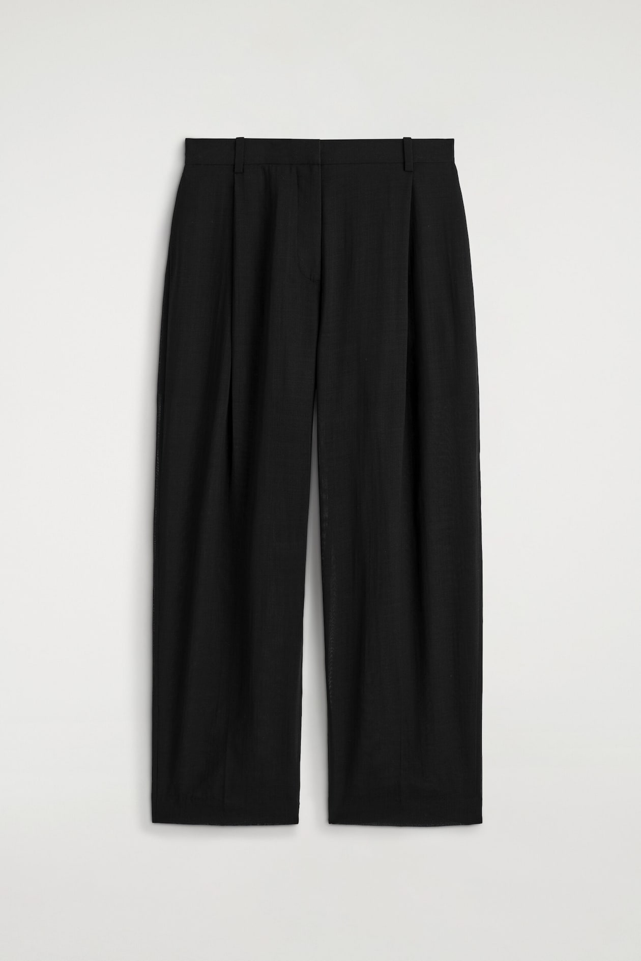 FLUID WOOL-VOILE STRAIGHT-LEG TROUSERS