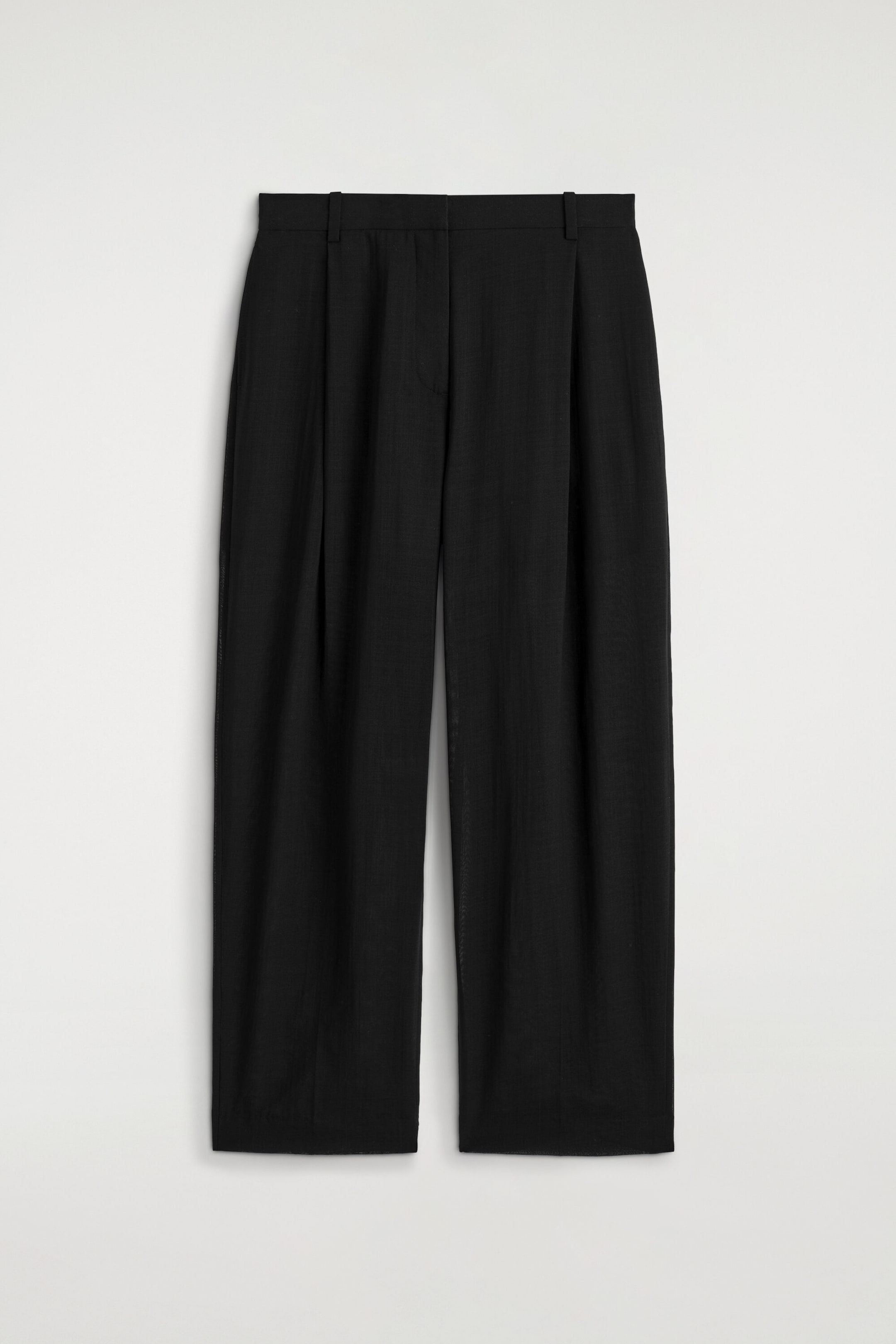 FLUID WOOL-VOILE STRAIGHT-LEG TROUSERS