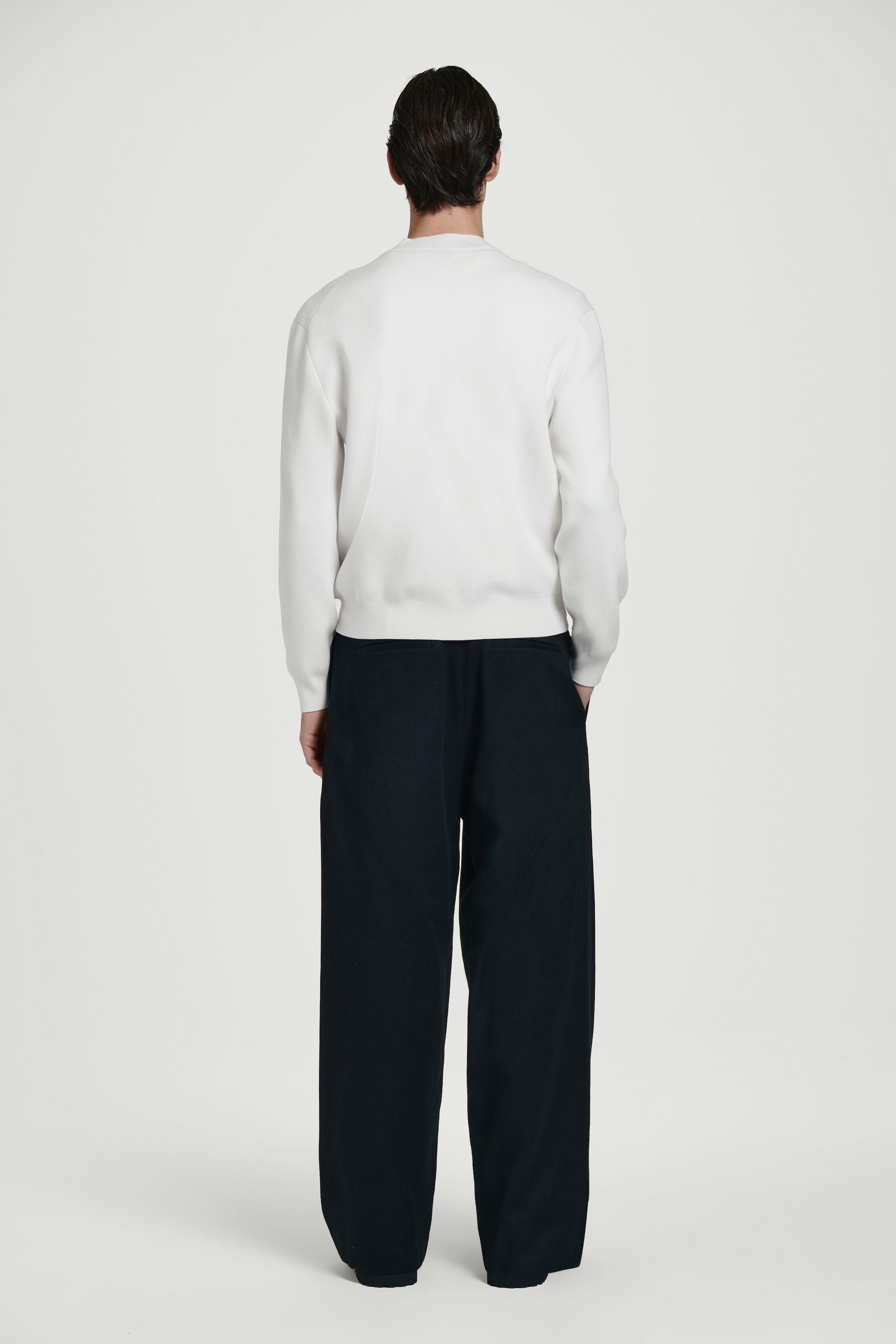 Ingrandisci l'immagine: DOUBLE-FACED BOMBER-NECK KNITTED JUMPER - OFF-WHITE - UOMO | H&M CH 6