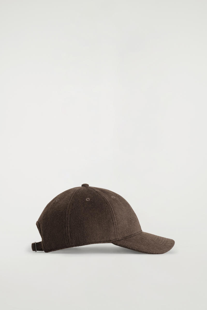 Cos Wool-blend Baseball Cap In Brown