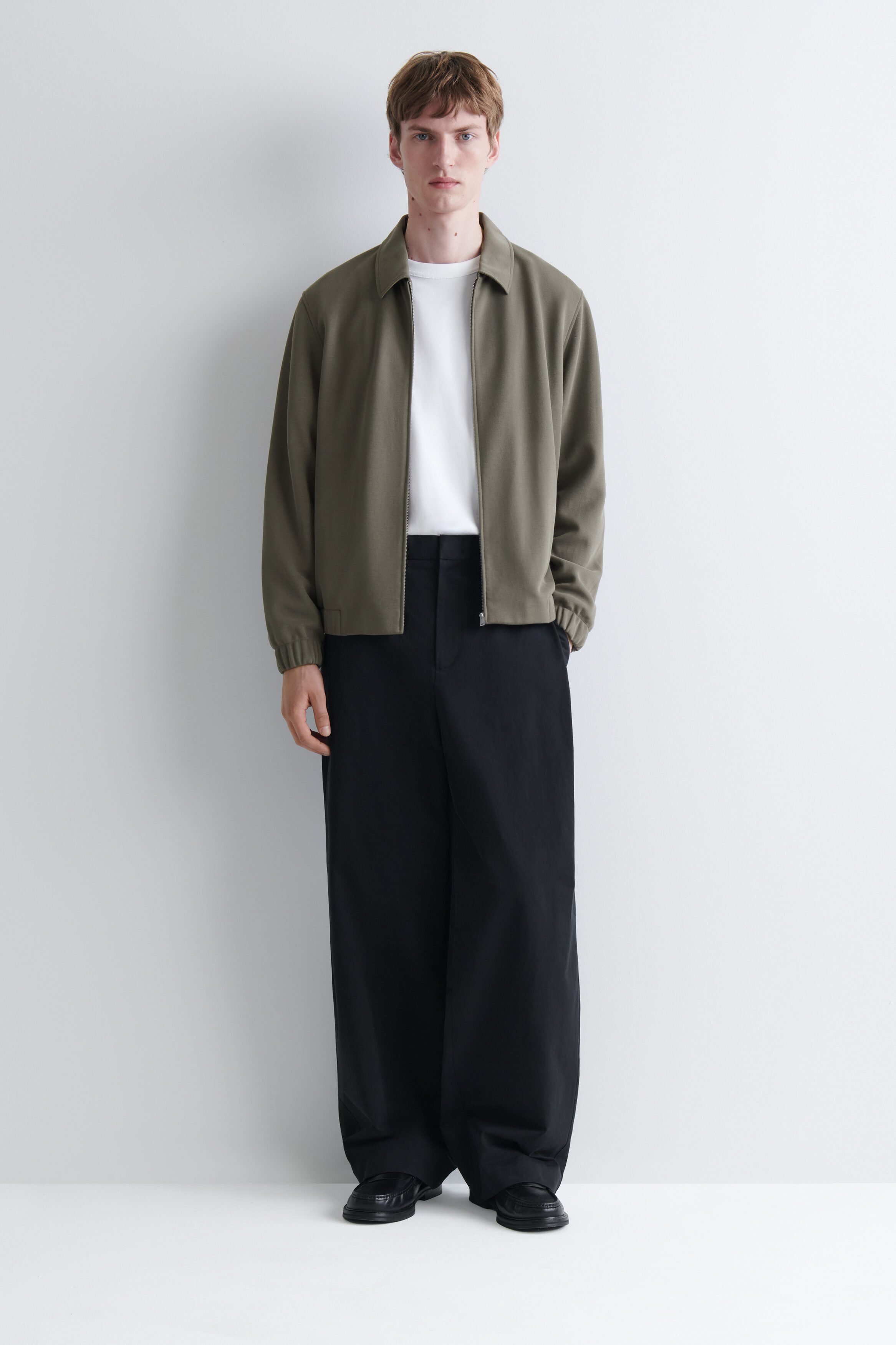 BONDED-TWILL HARRINGTON JACKET