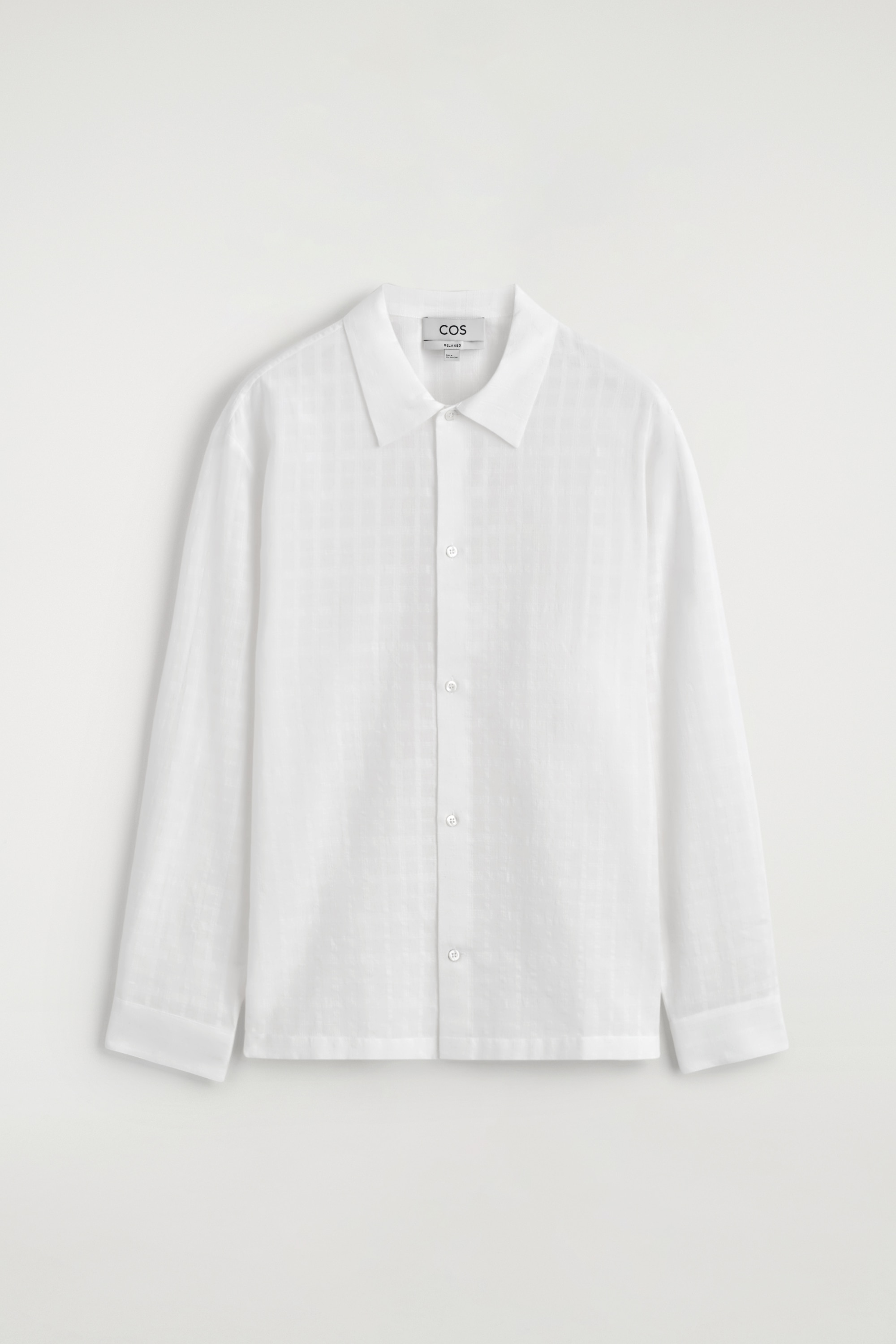 Geruit overhemd van katoenen jacquard
