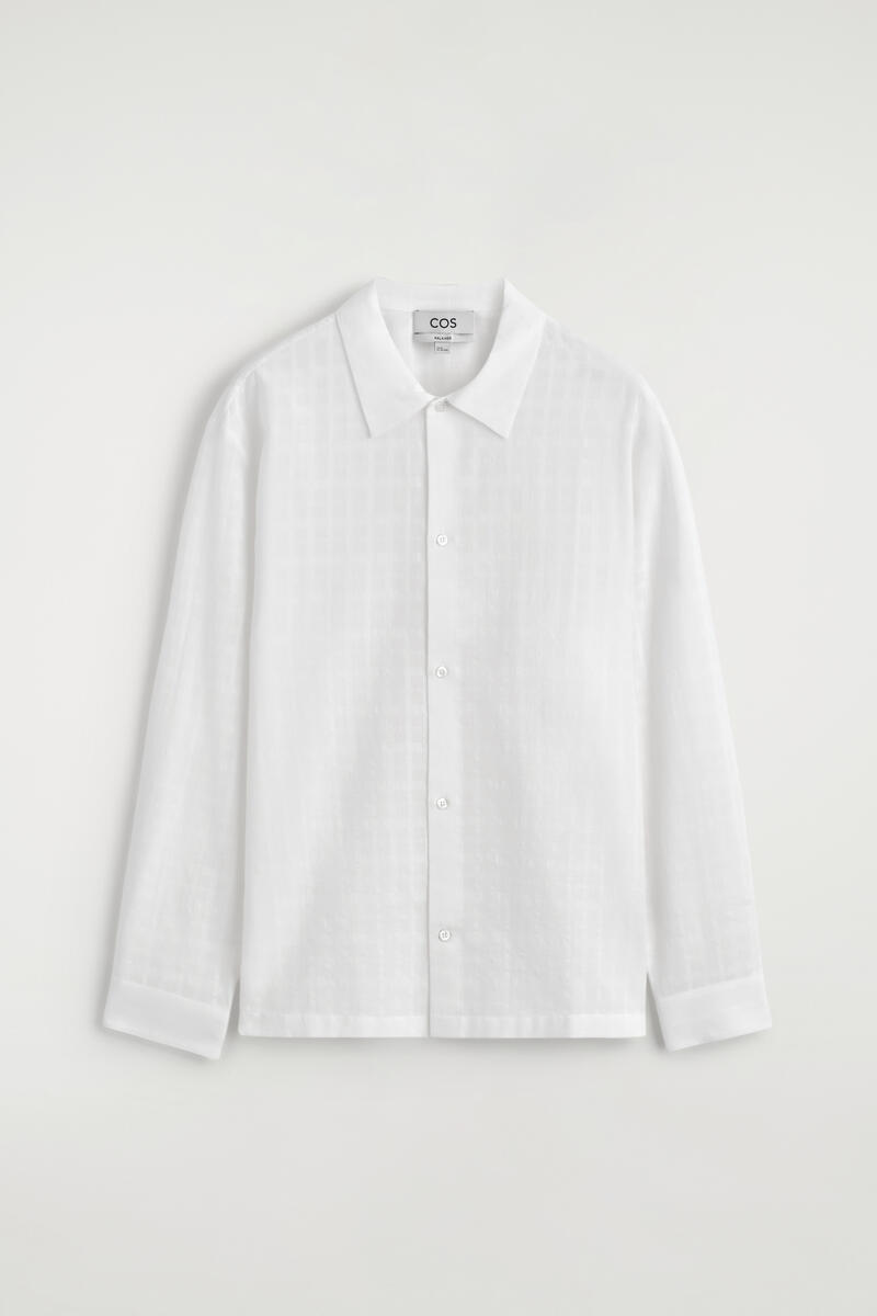 Checked Cotton-Jacquard Shirt