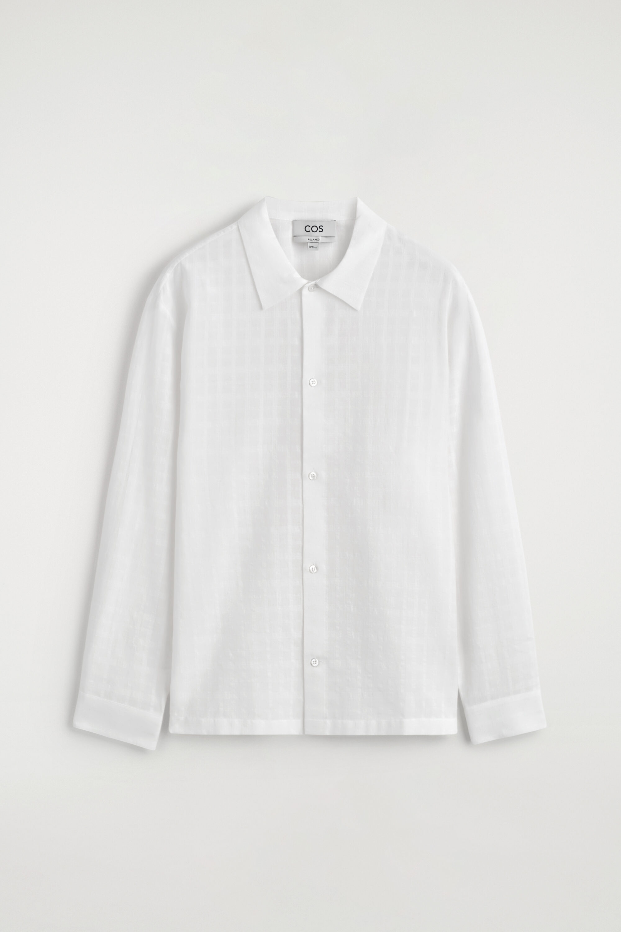 Checked cotton-jacquard shirt