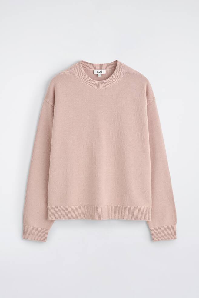 PULLOVER AUS BAUMWOLLE MIT RUNDHALSAUSSCHNITT - HELLROSA - 1