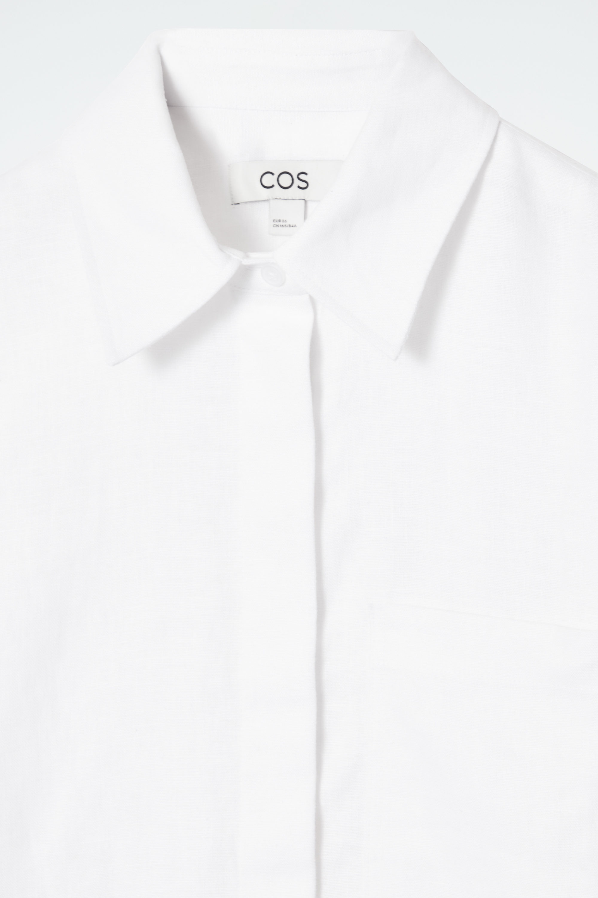 ブラウス シャツ oversize linen shirt レディース OVERSIZED LINEN SHIRT - WHITE | COS
