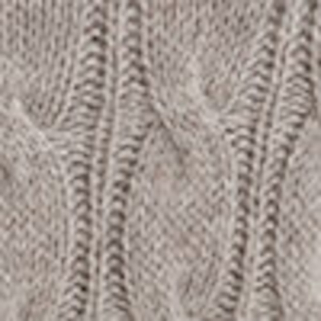 CABLE-KNIT PURE CASHMERE CREW-NECK SWEATER — BEIGE