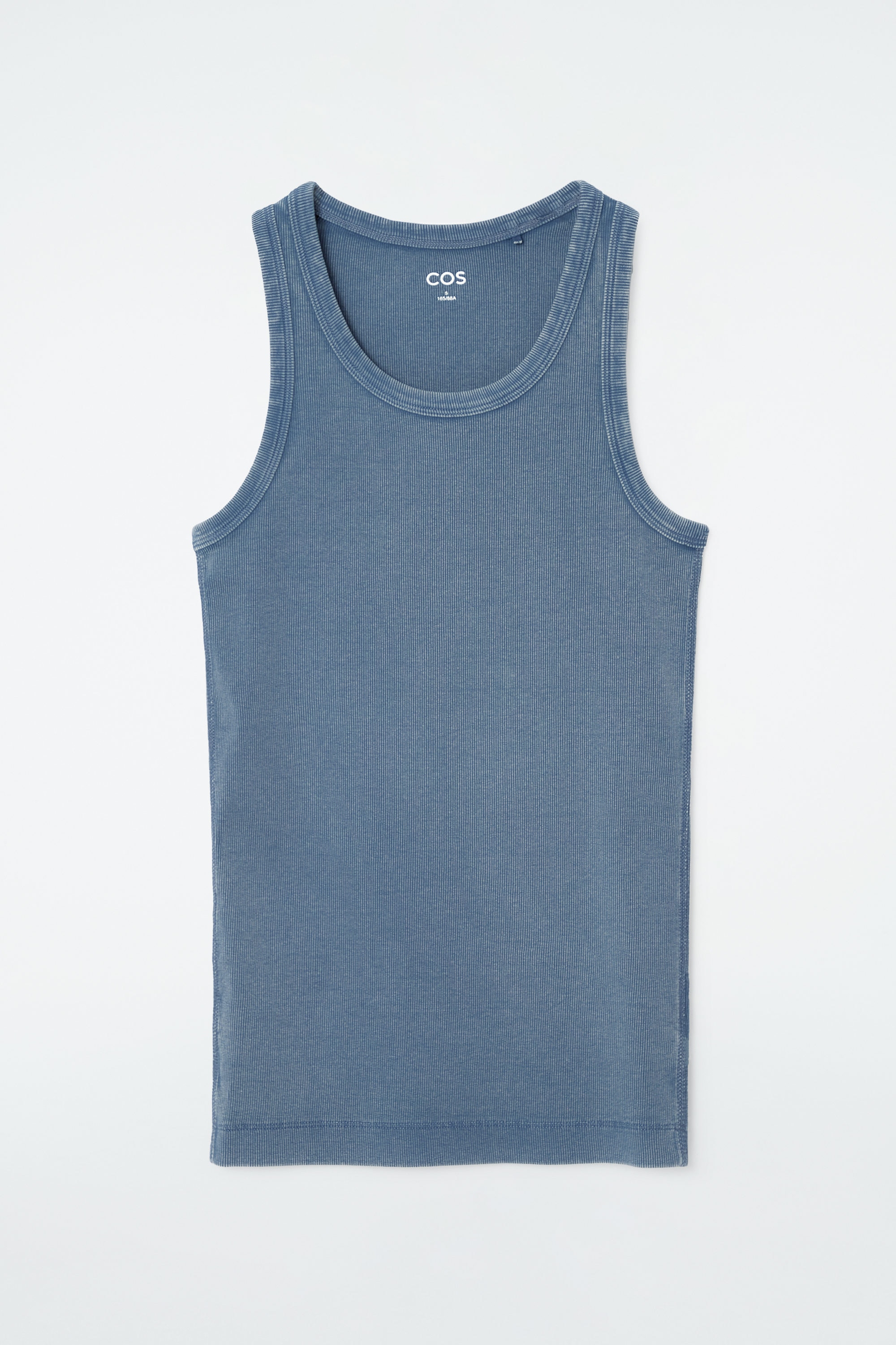 RIBBED TANK TOP - STEEL BLUE | COS