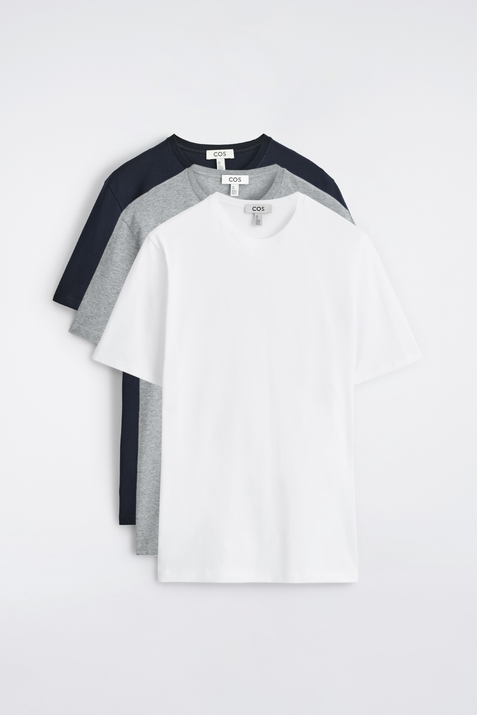 T-SHIRT GIROCOLLO IN COTONE CONFEZIONE DA 3 - BLU NAVY / ROSSO SCURO / VERDE/NERO/BIANCO/BLU NAVY / BIANCO / GRIGIO - 2