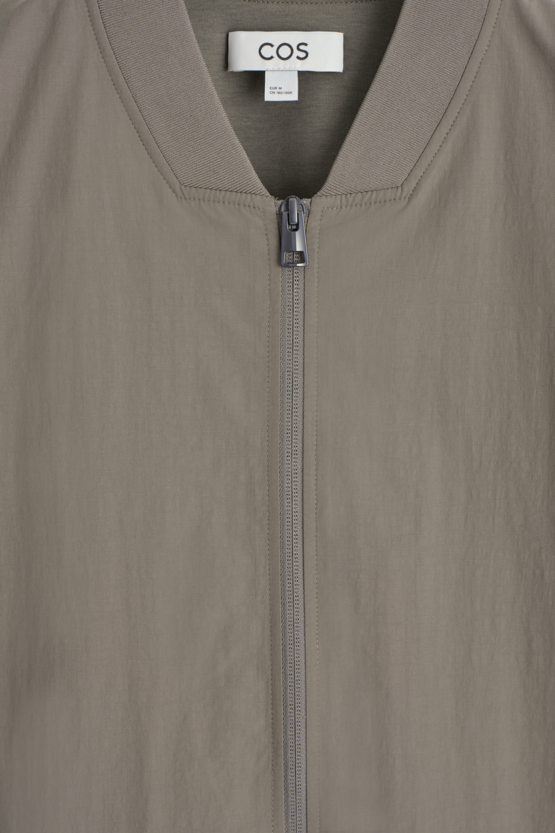 NYLON-PANELED BOMBER JACKET - GRAY-BROWN | COS US