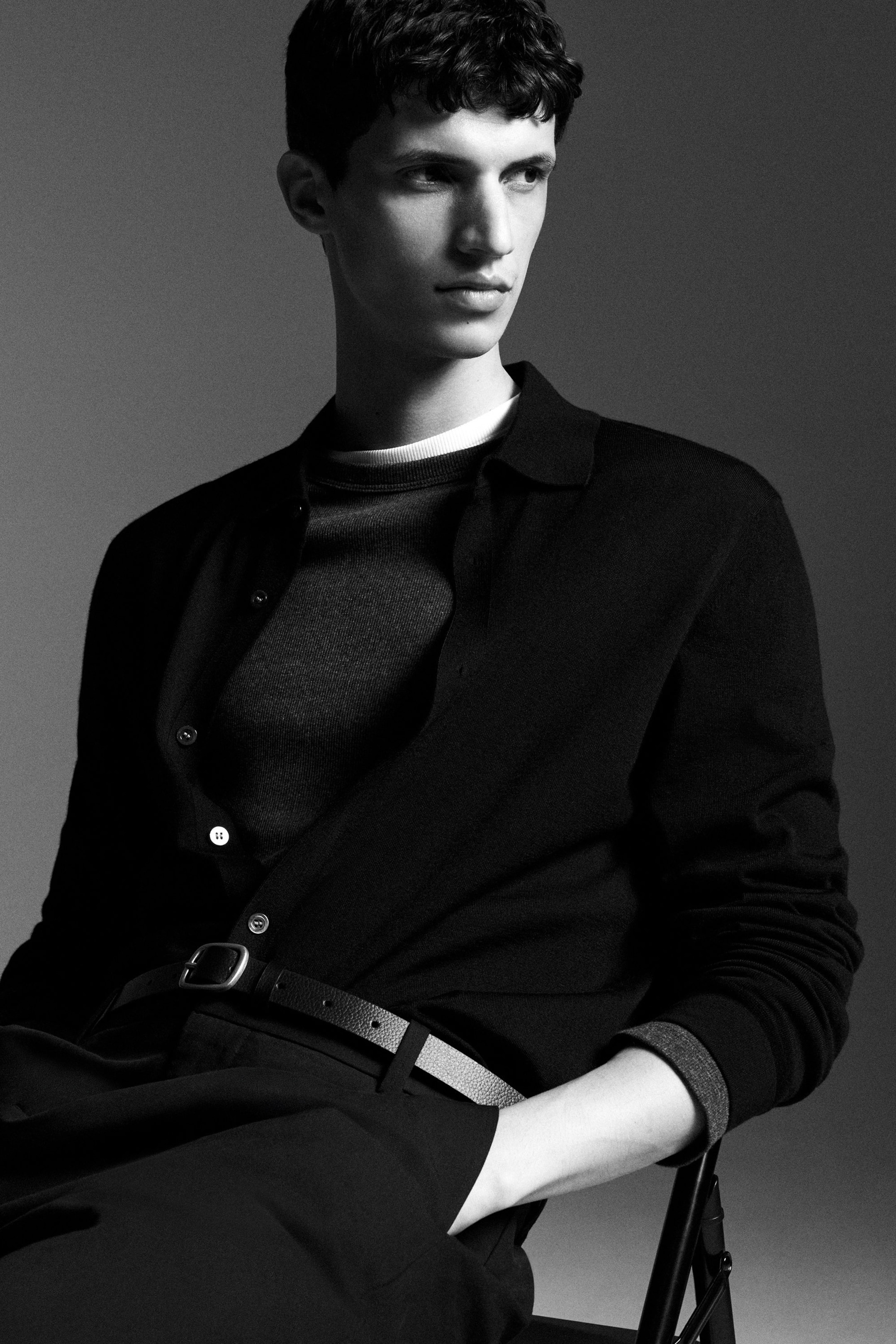 KNITTED MERINO WOOL SHIRT