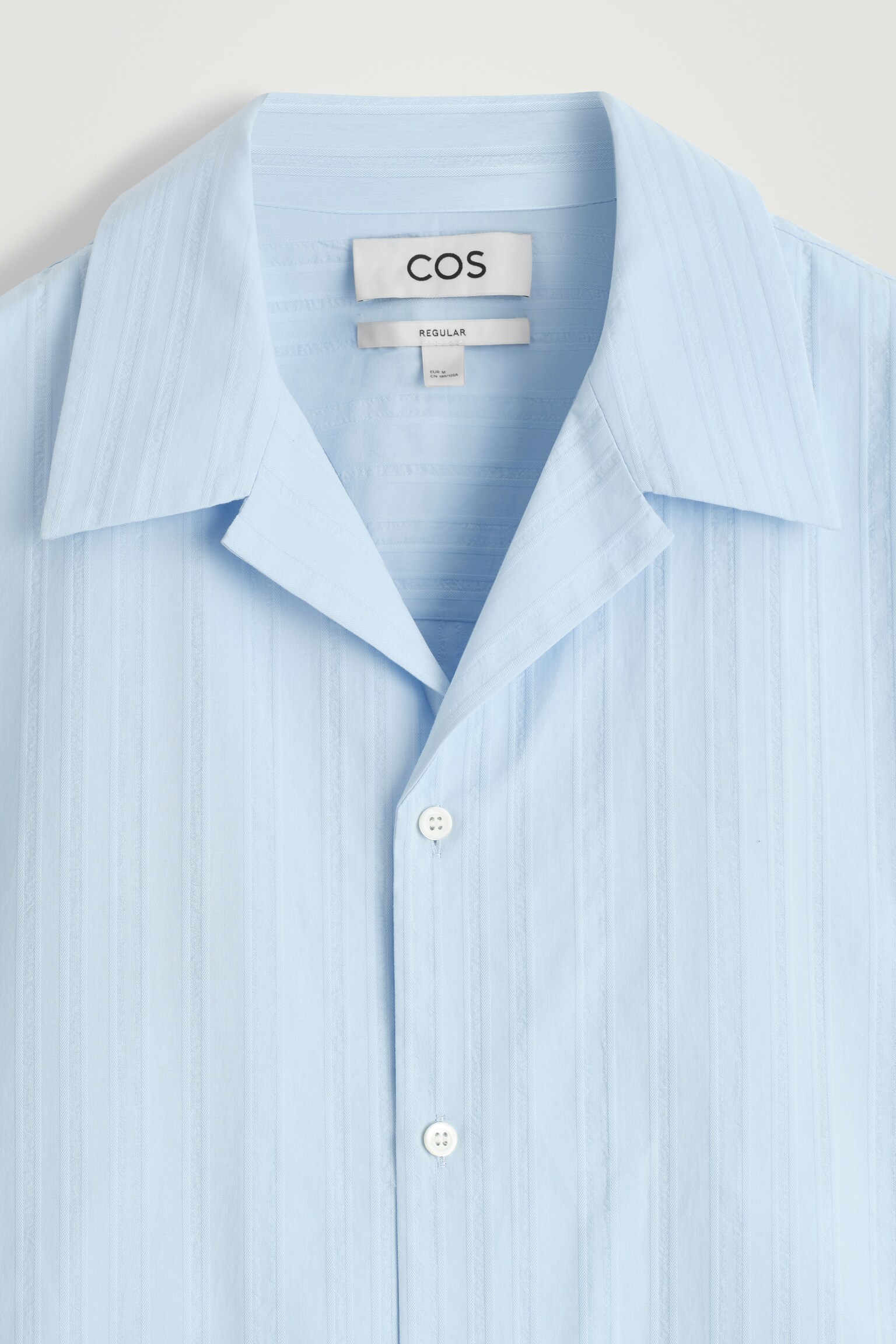 CHEMISE À COL CUBAIN - BLEU CIEL/BLANC / BLEU / RAYURES/BLEU COBALT - 3