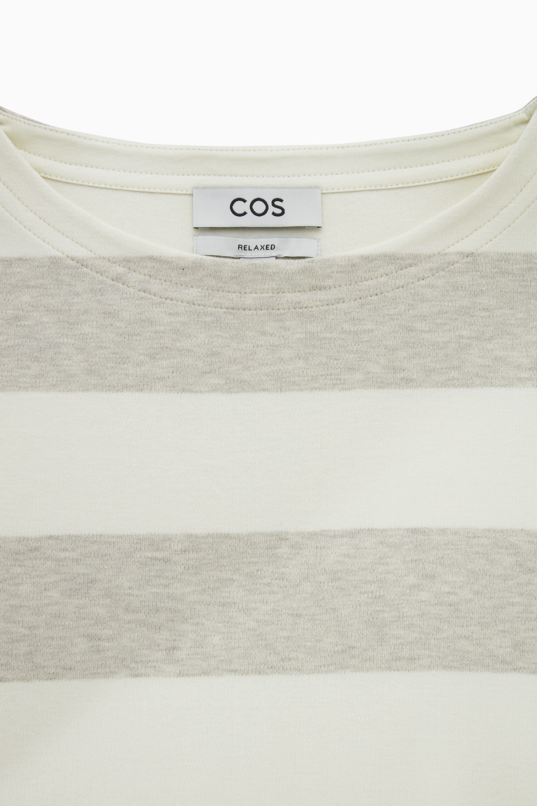 View larger image: RELAXED-FIT STRIPED LONG-SLEEVED T-SHIRT - CREAM / BEIGE / STRIPED - Men | H&M GB 2