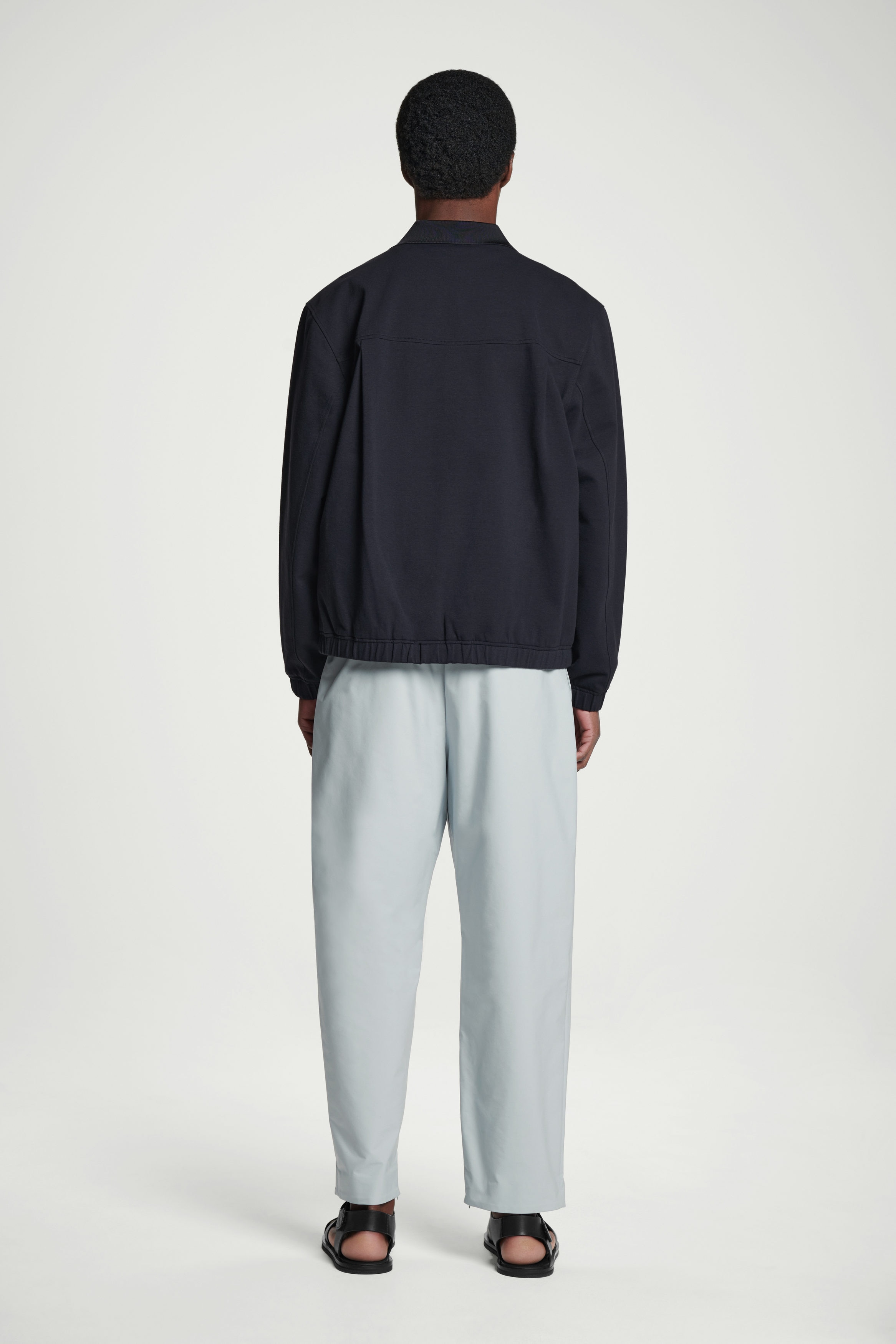 PINTUCKED TAPERED TRACK PANTS - GRAY | COS