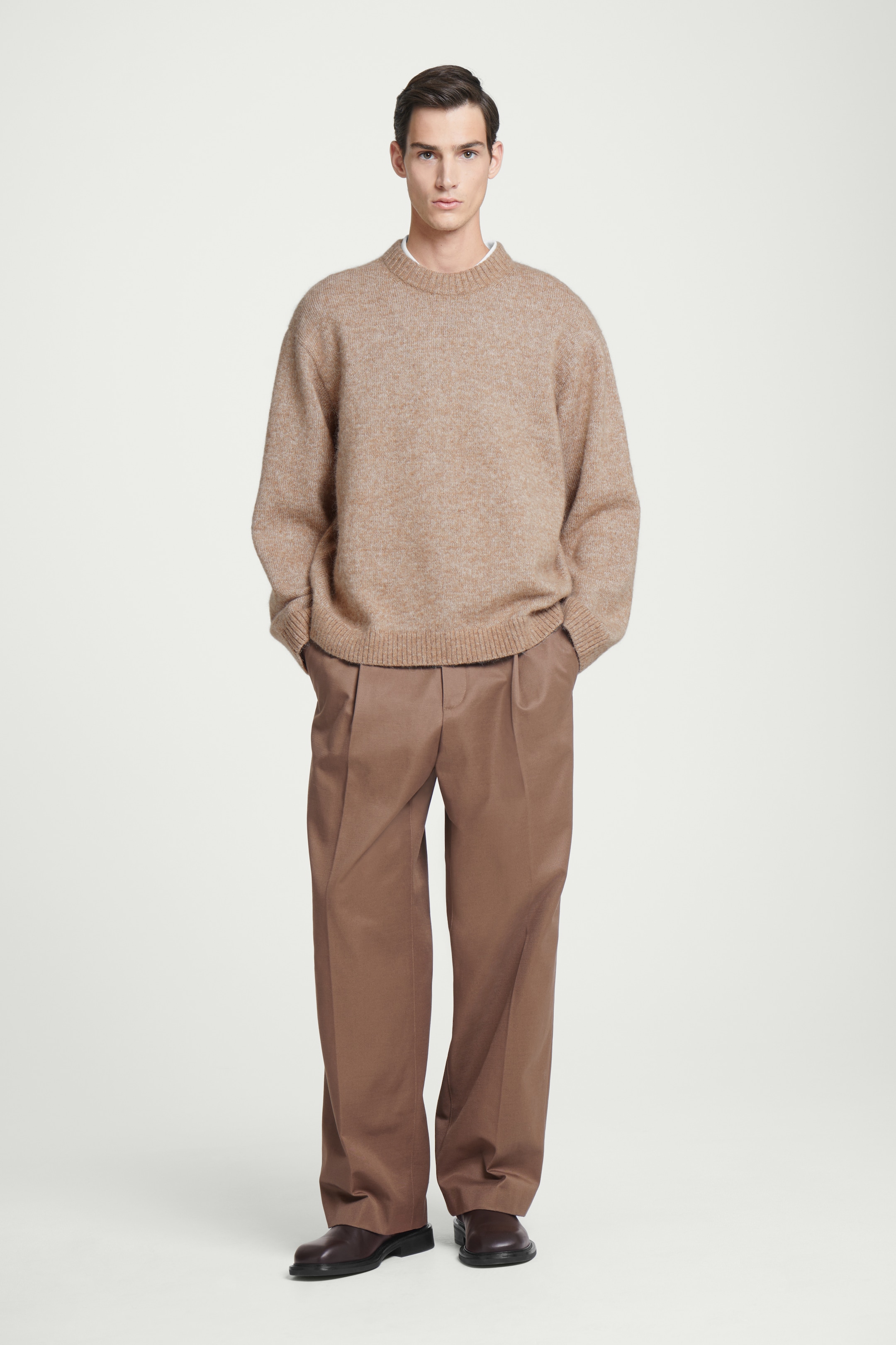View larger image: OVERSIZED ALPACA-BLEND JUMPER - BEIGE MÉLANGE - Men | H&M GB 2