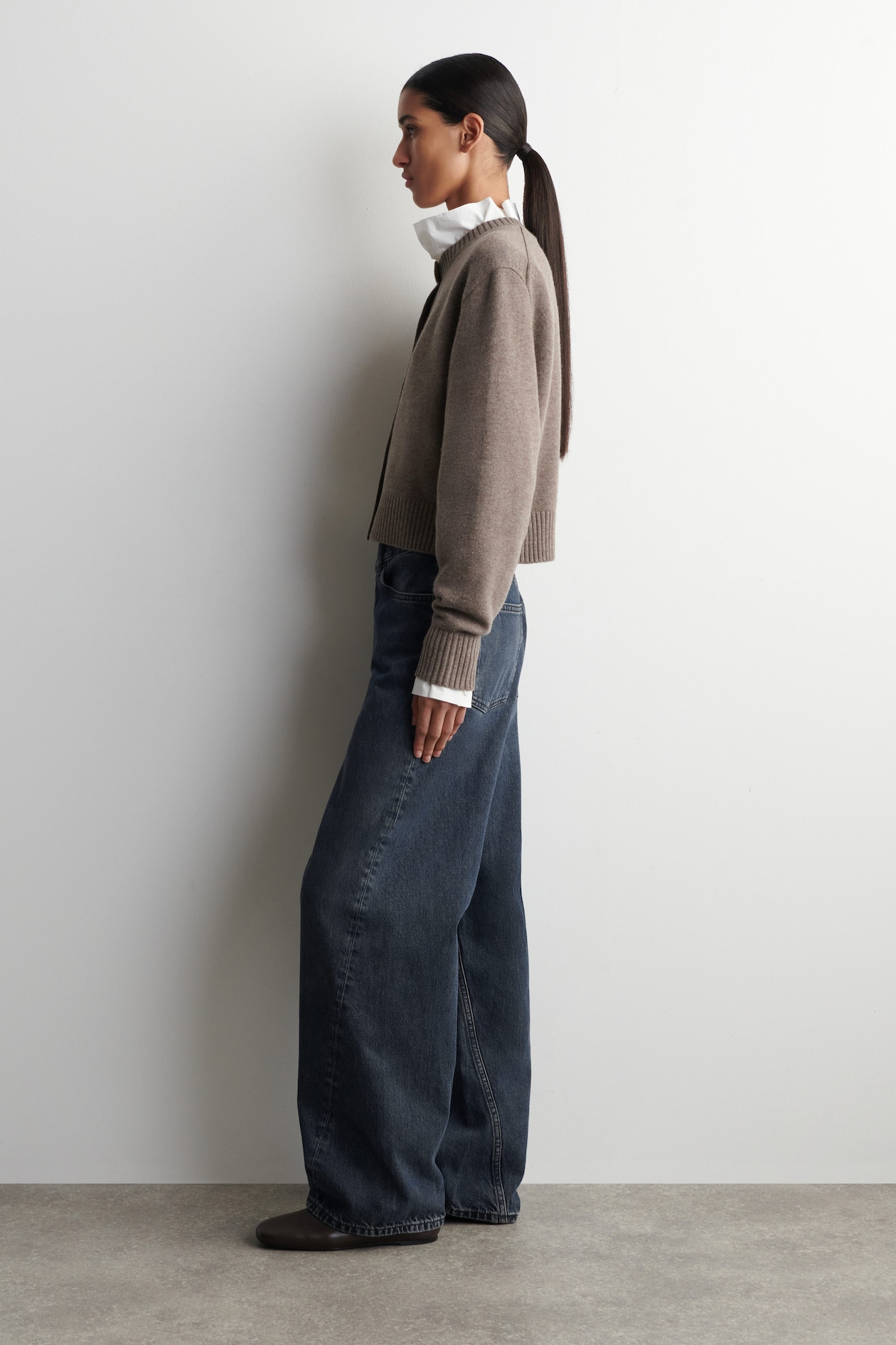 MERINO WOOL SWEATER — BEIGE MÉLANGE