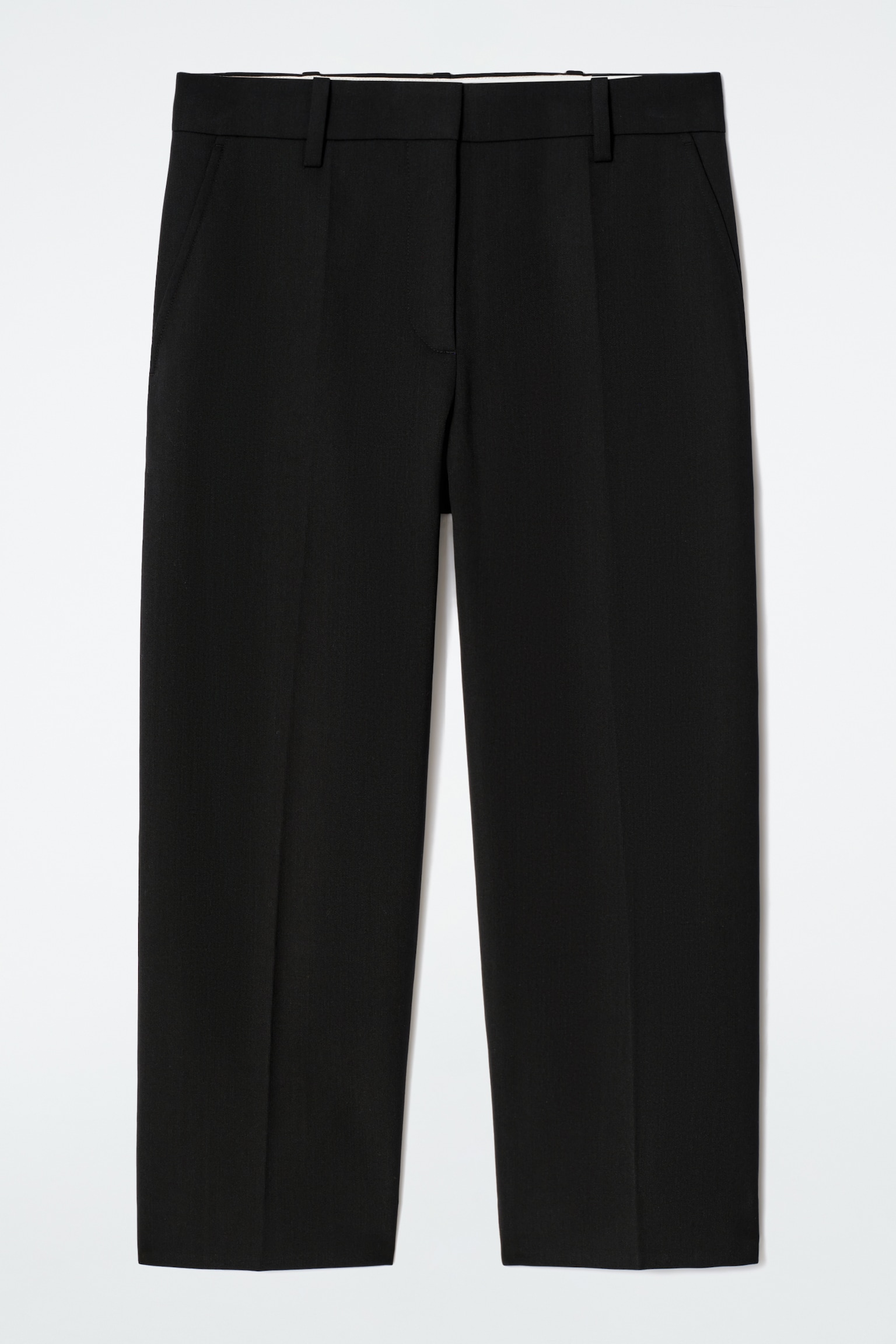 PANTALON CAPRI EN LAINE MÉLANGÉE - NOIR - 2