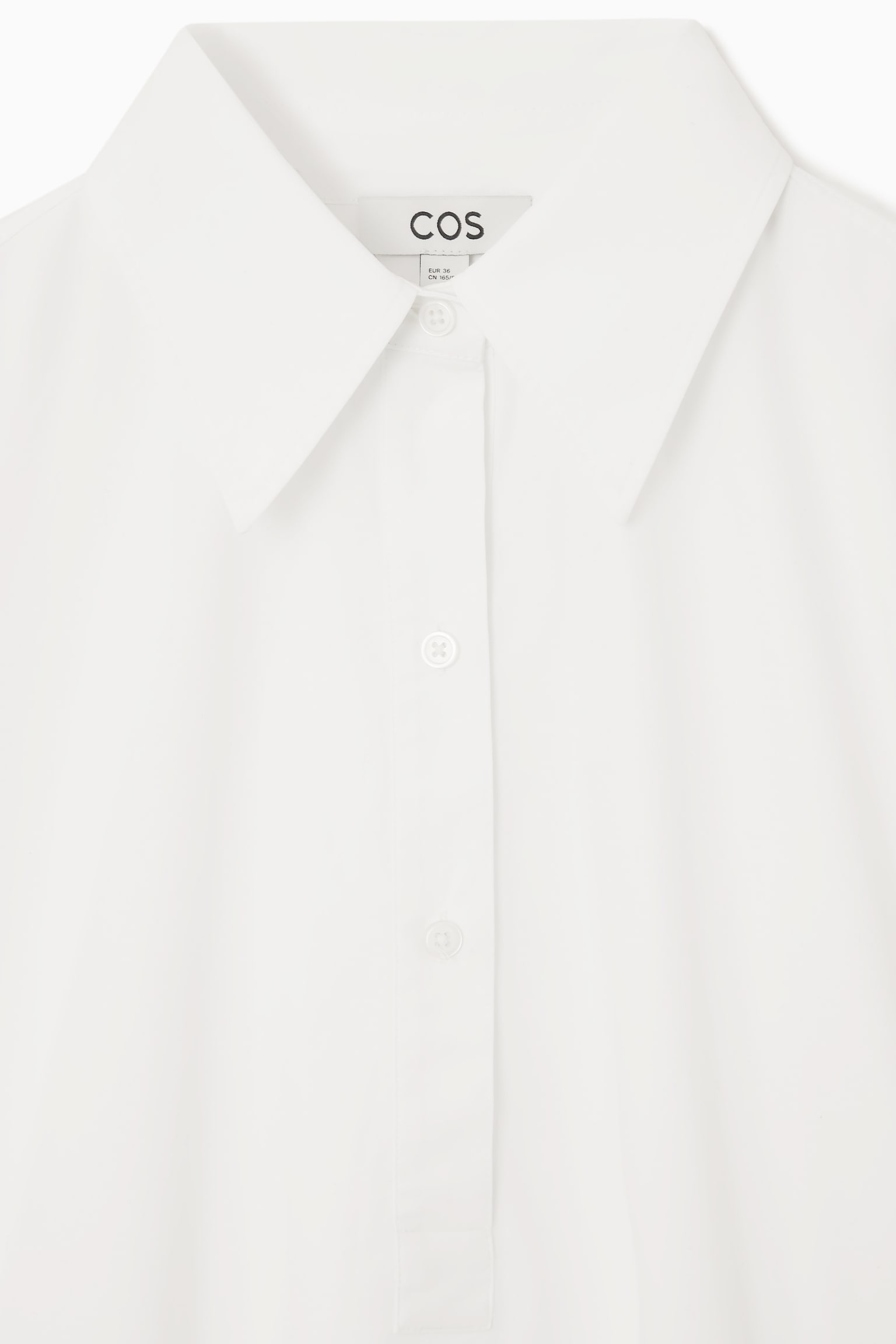 A-LINE MINI SHIRT DRESS - WHITE/NAVY - 2