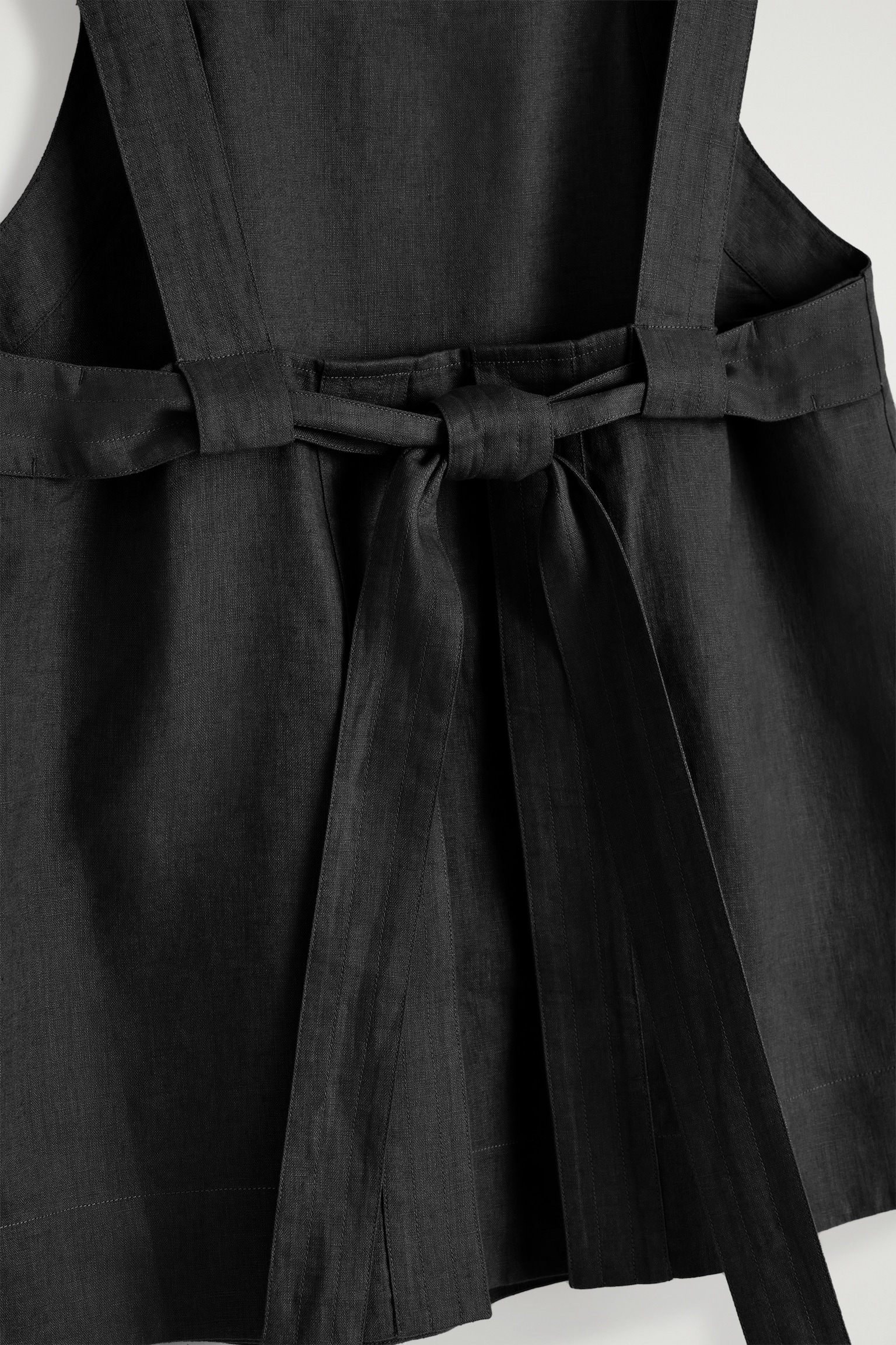 HAUT DOS NOUÉ EN LIN - NOIR/BRUN/MANDARINE - 3