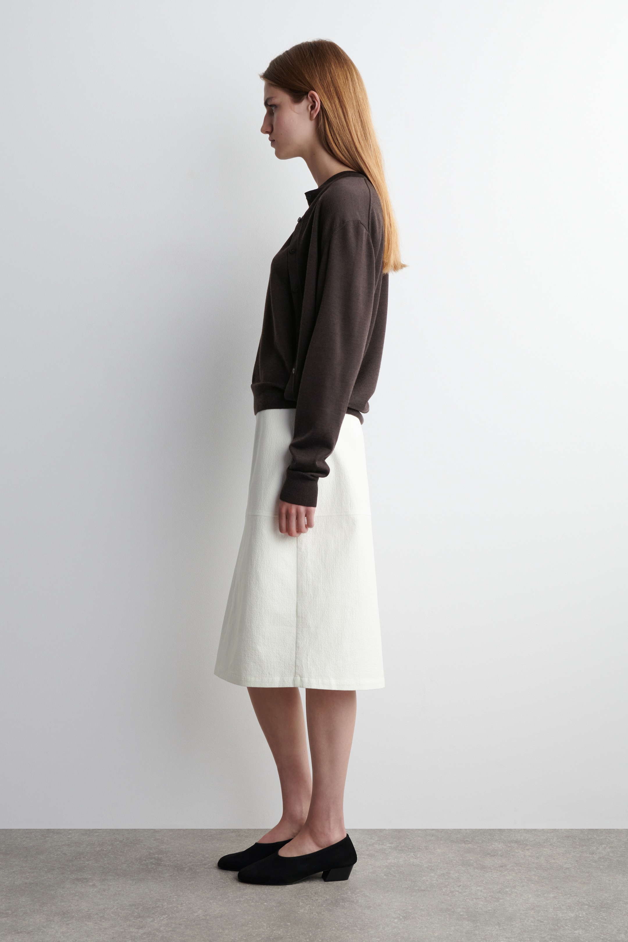 Visualizza immagine più grande: CARDIGAN IN LANA MERINO EFFETTO SOVRAPPOSTO - MARRONE SCURO - DONNA | H&M IT 4